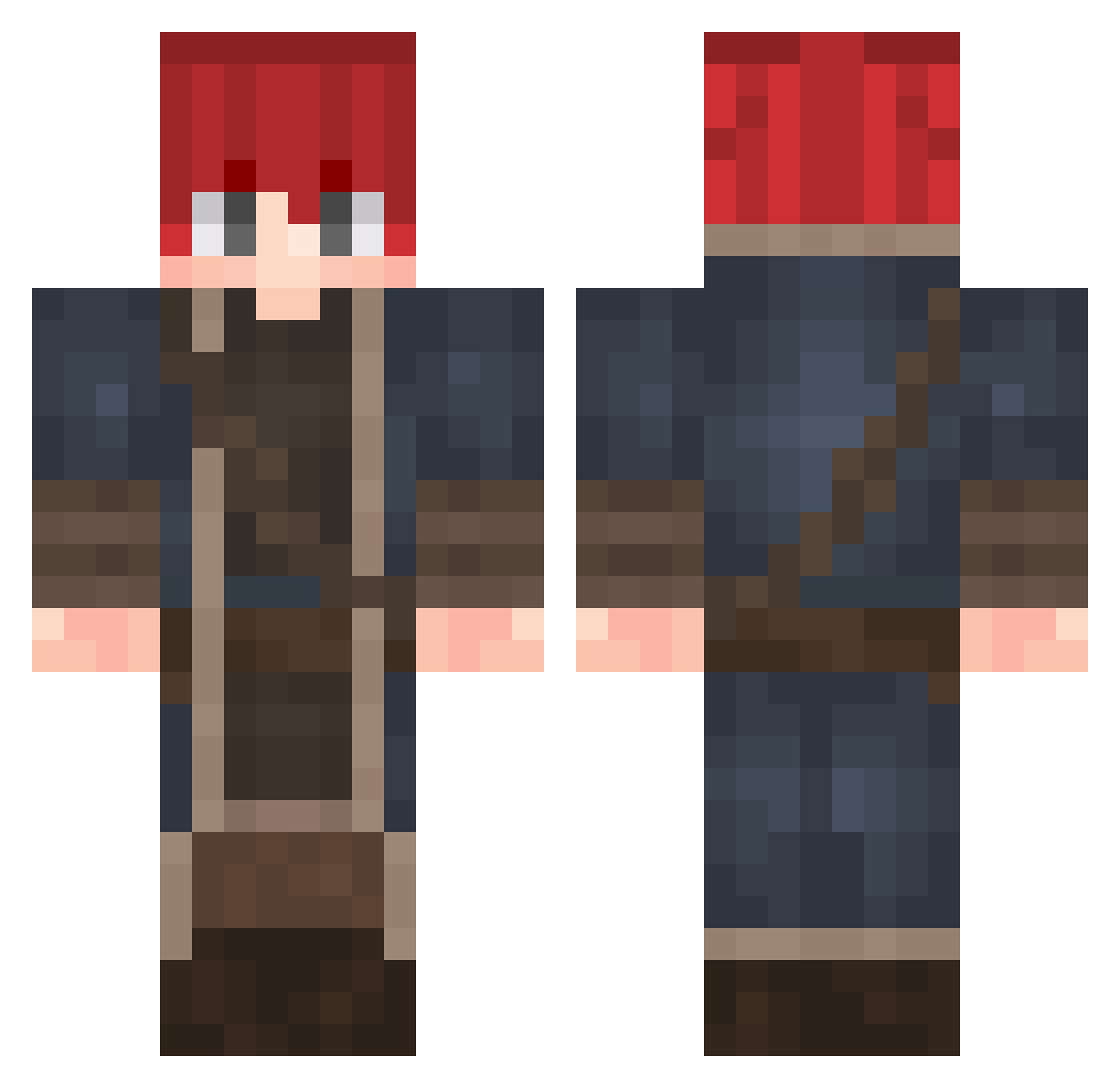 ARDAGPTR Minecraft skin, front and back view