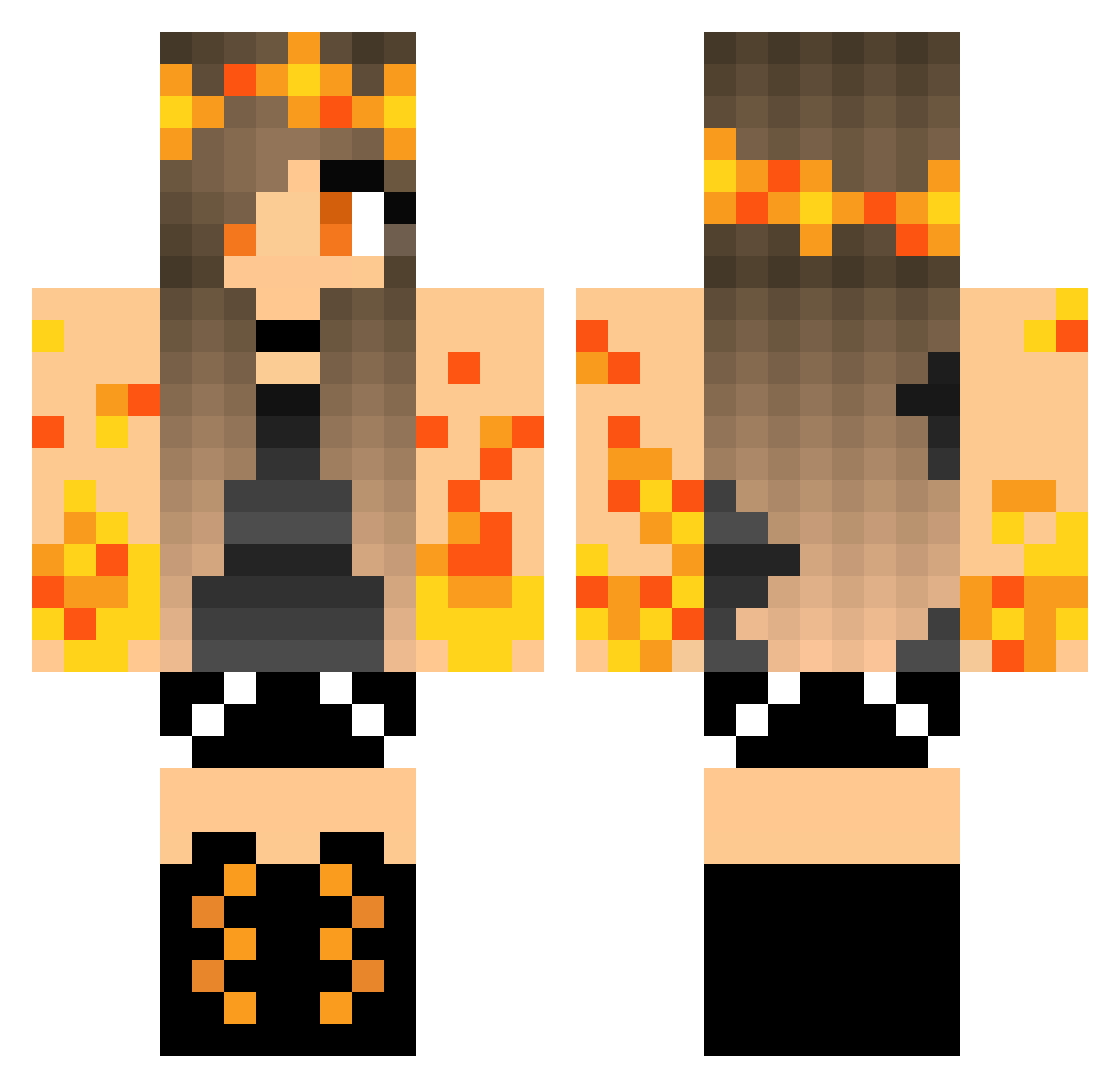 TaintedEnder20 Minecraft skin, front and back view