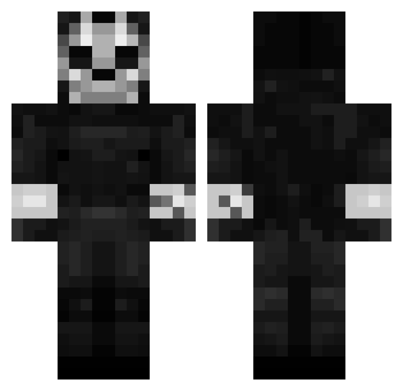 Dede1152 Minecraft skin, front and back view