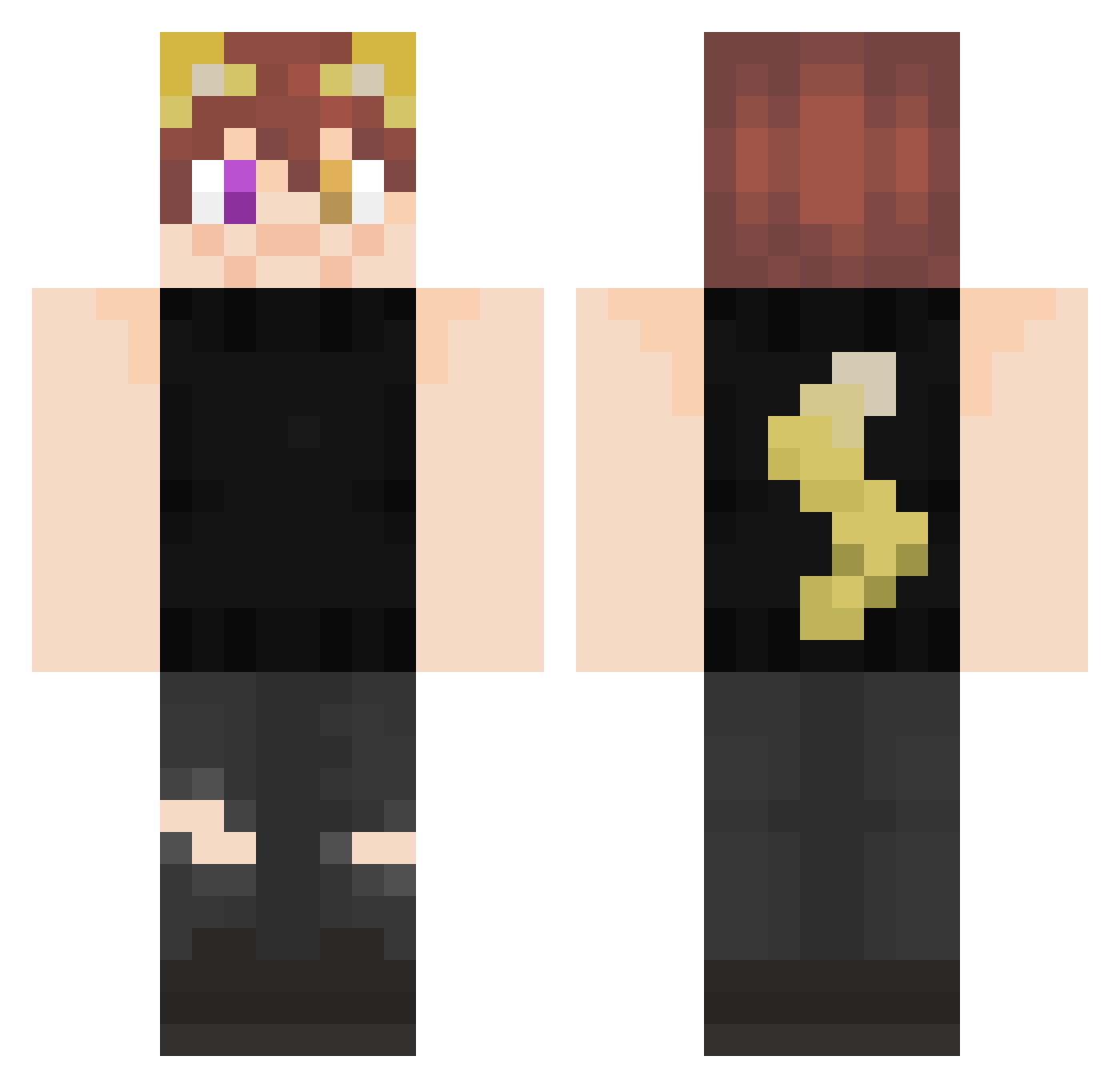 Stormiertangent Minecraft skin, front and back view