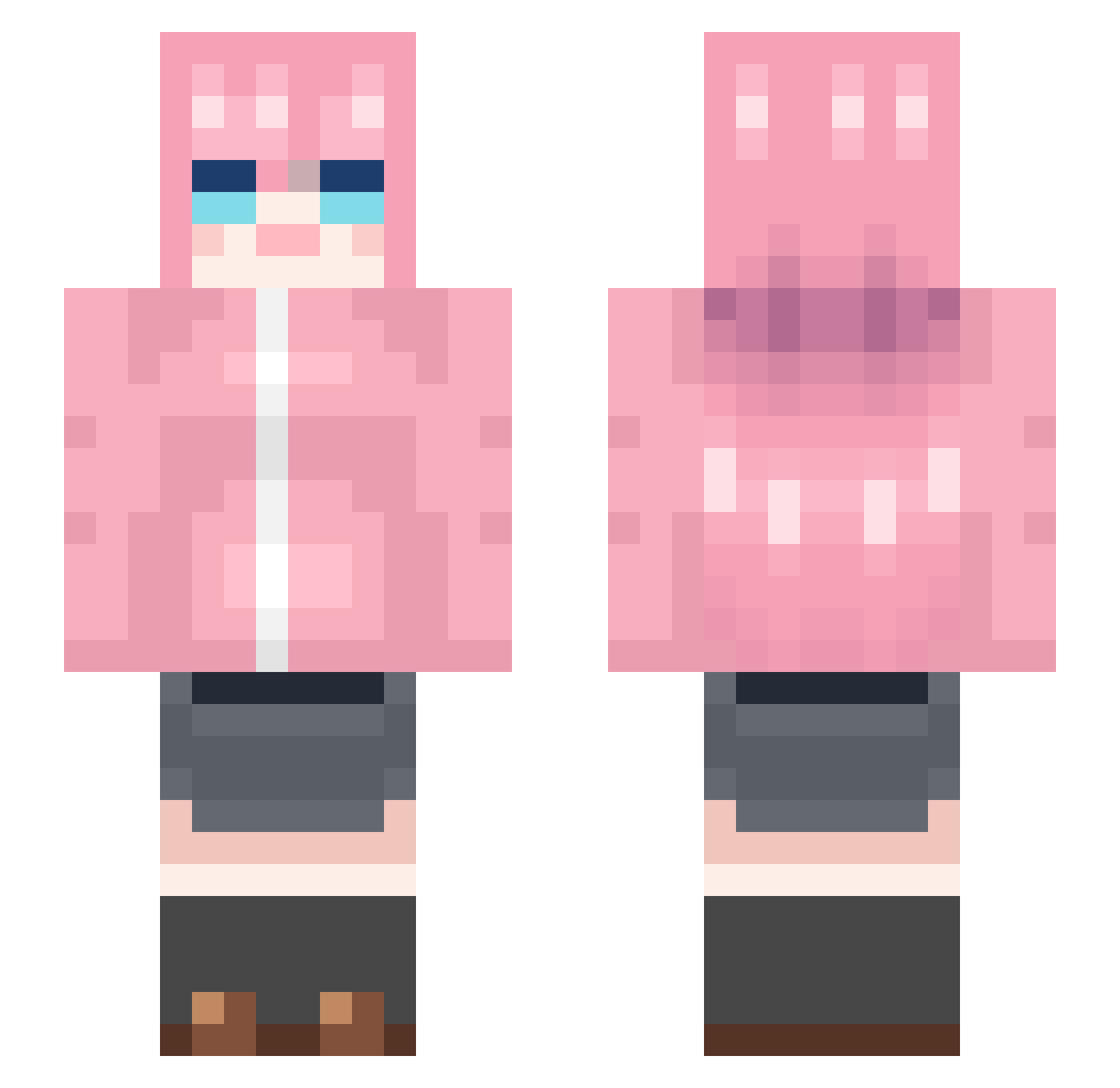 holyidiotsoft Minecraft skin, front and back view