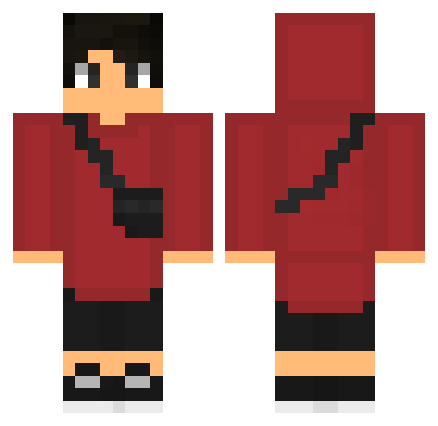 ChStnaZ Minecraft skin, front and back view