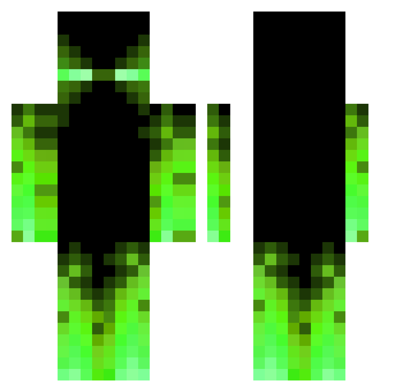 Lollix123 Minecraft skin, front and back view