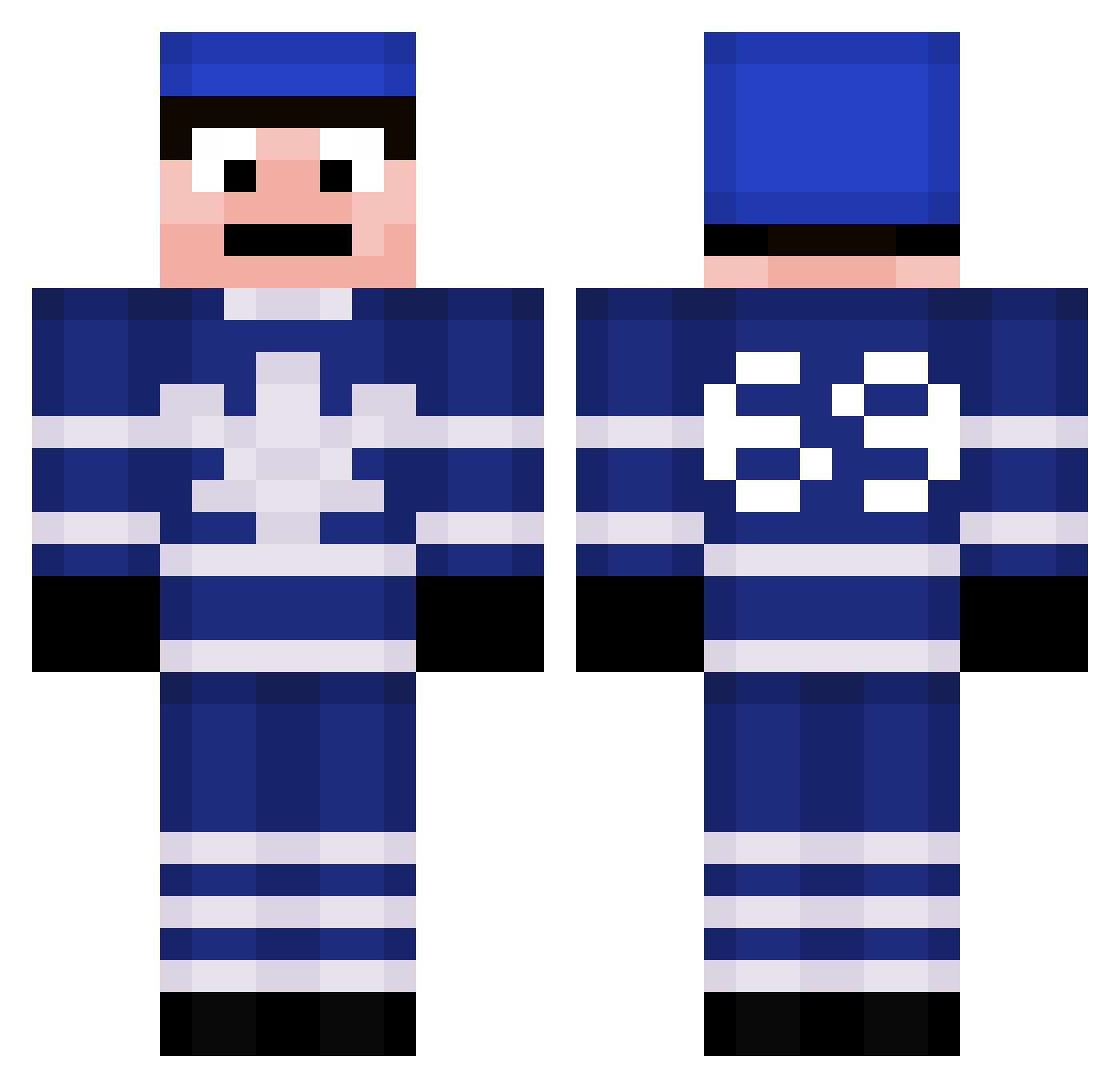 SourPatch69 Minecraft skin, front and back view