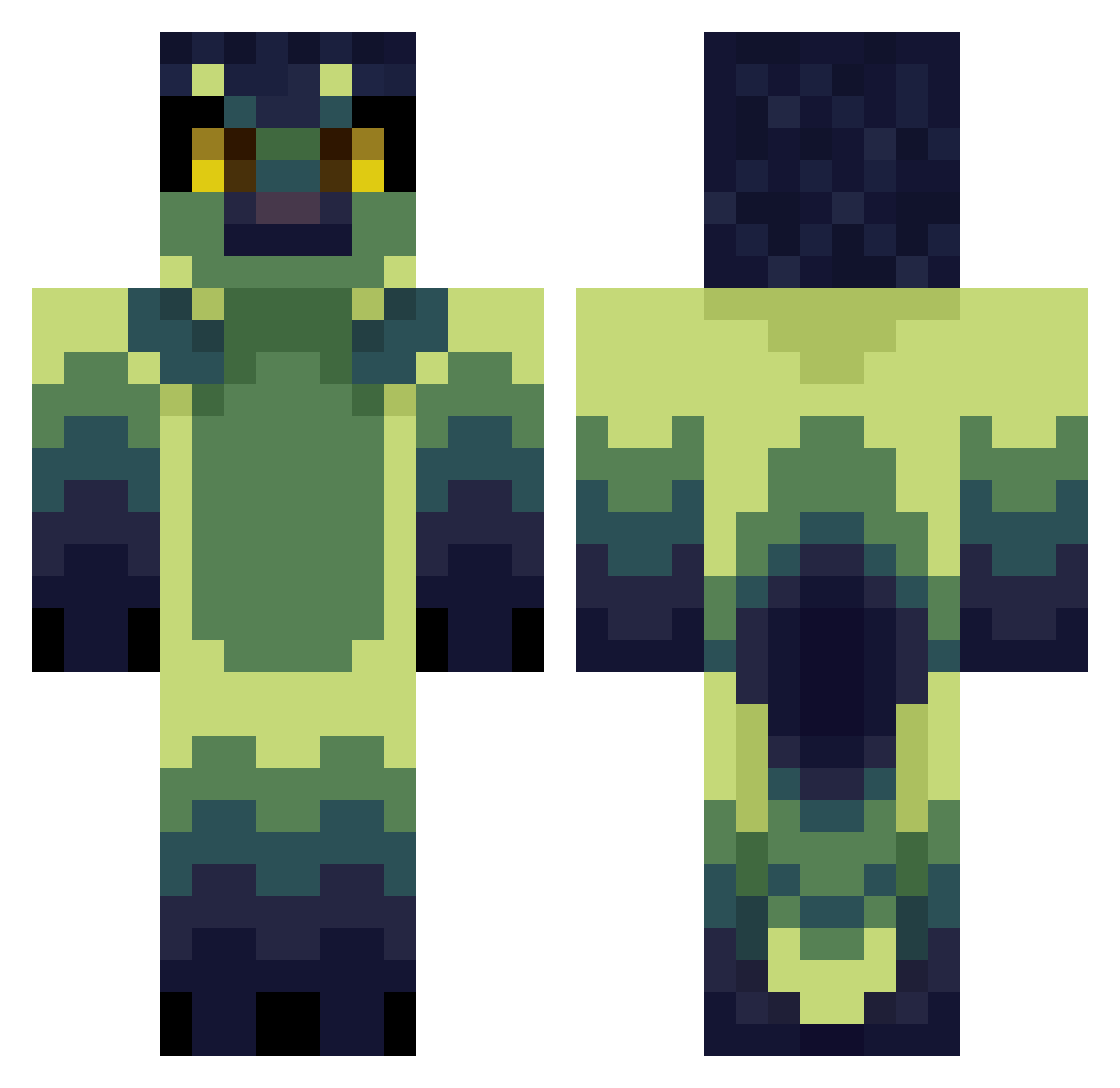 Anabirdie Minecraft skin, front and back view