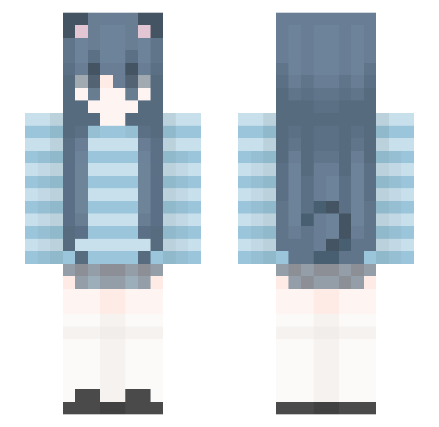toddler39 Minecraft skin, front and back view