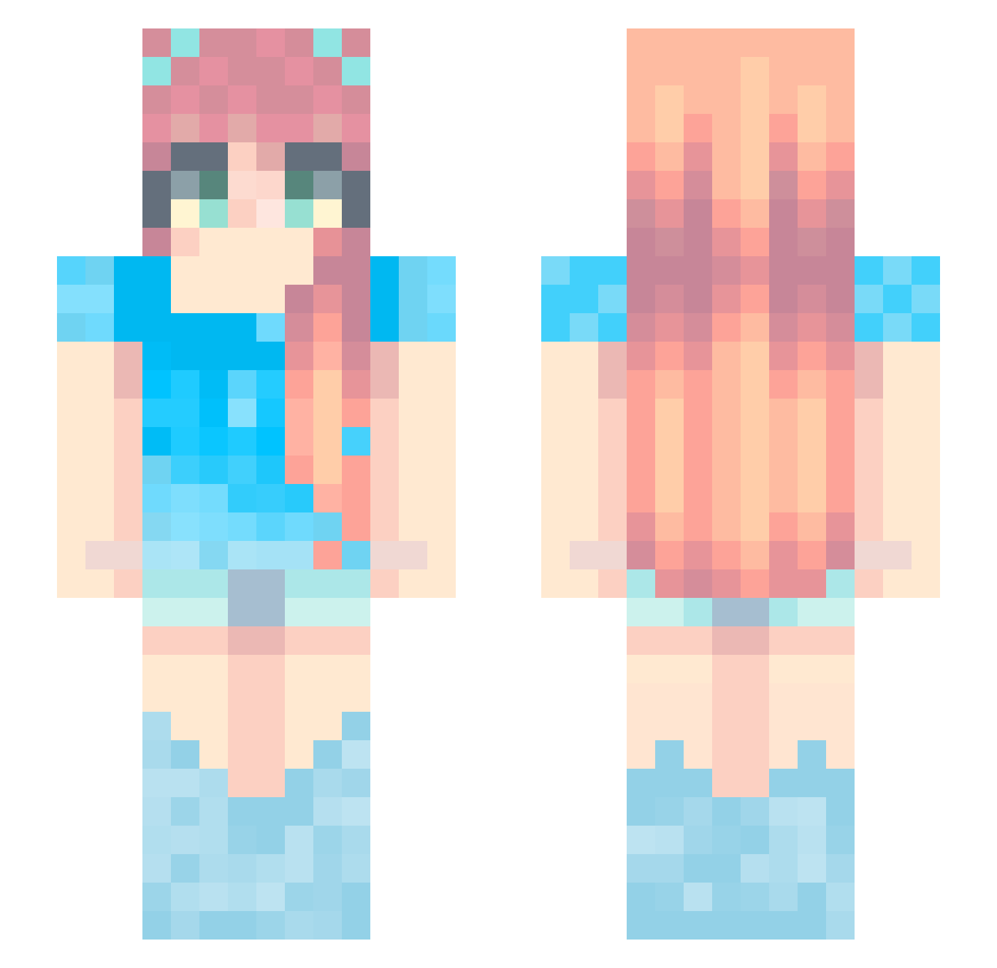 batataverde4545 Minecraft skin, front and back view