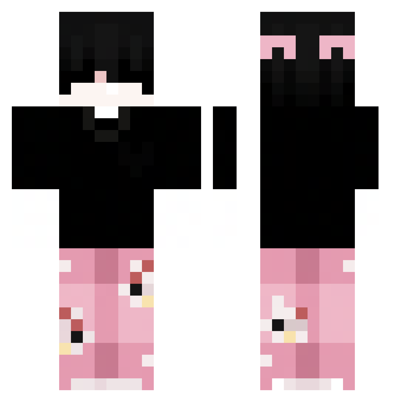 lubietegry Minecraft skin, front and back view
