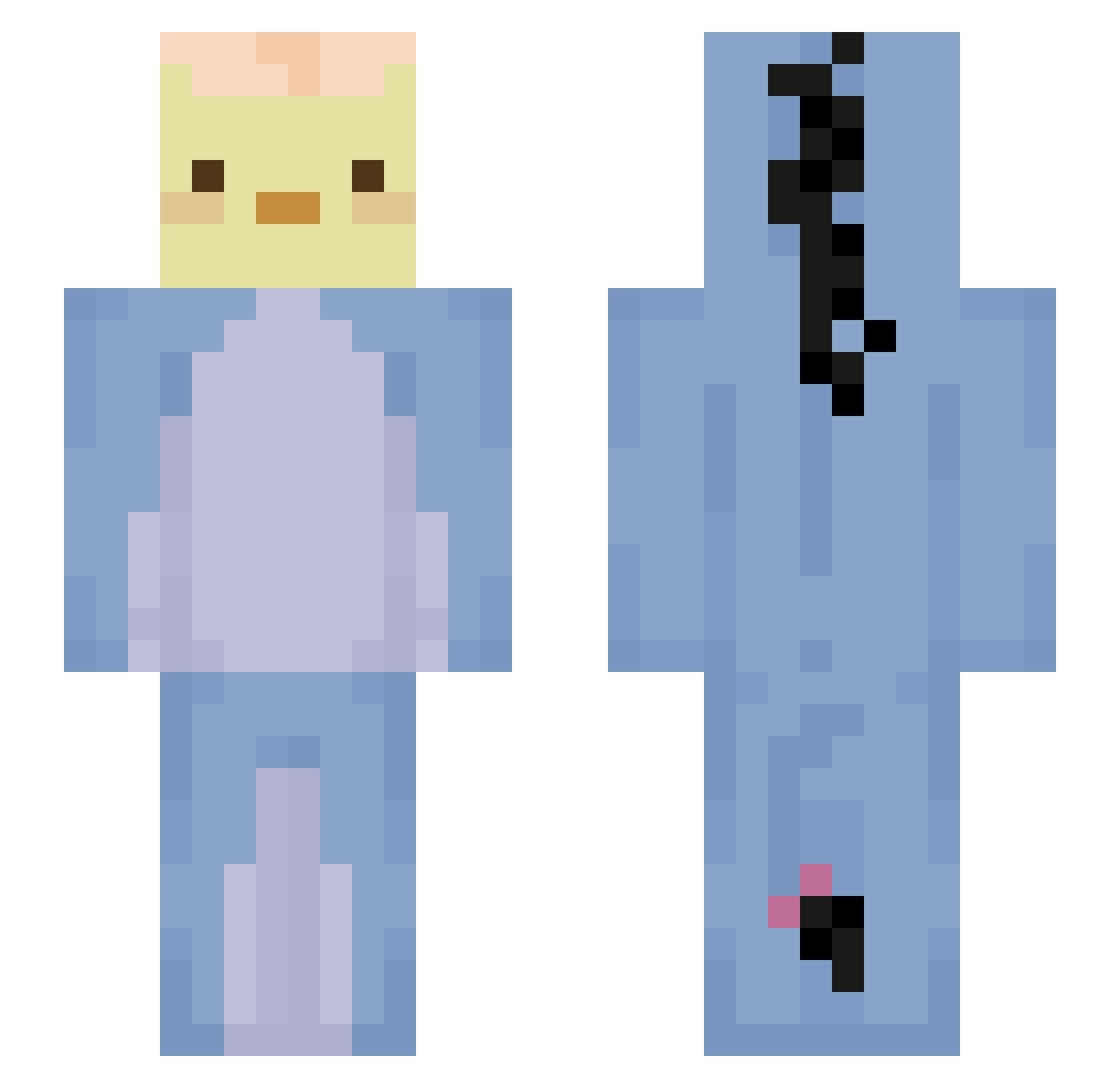 ankka_kuninkas13 Minecraft skin, front and back view