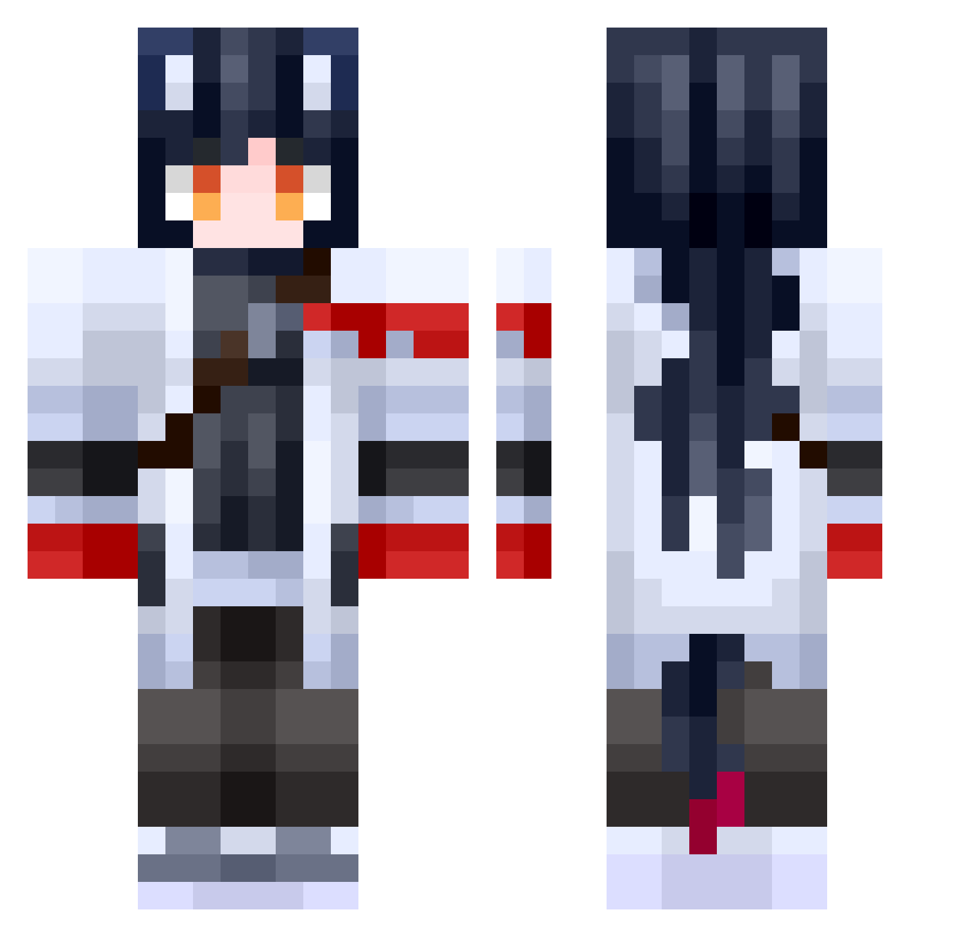 Cheemo0 Minecraft skin, front and back view