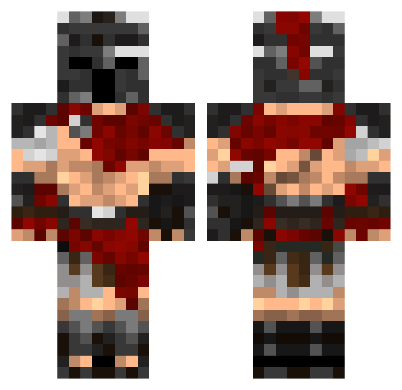 Zep_Jaca Minecraft skin, front and back view