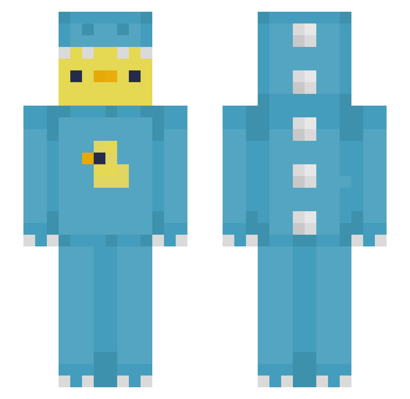 uchiaertz Minecraft skin, front and back view