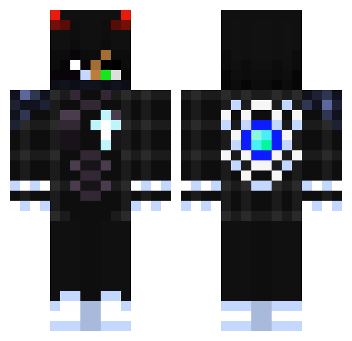 XanthusZ7 Minecraft skin, front and back view