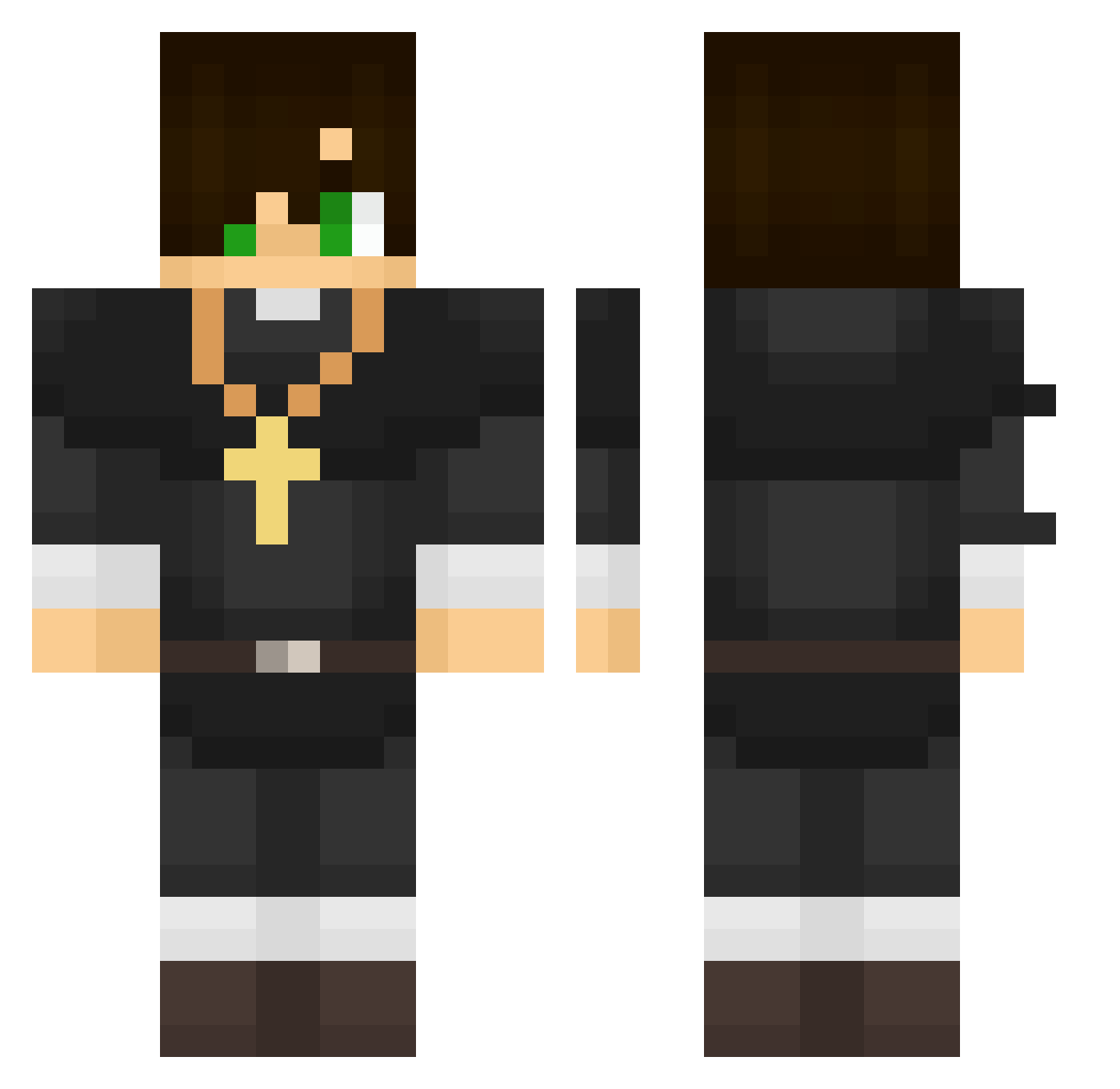 Gera3ol Minecraft skin, front and back view