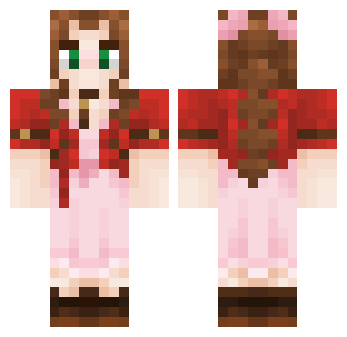 SaiSalt Minecraft skin, front and back view