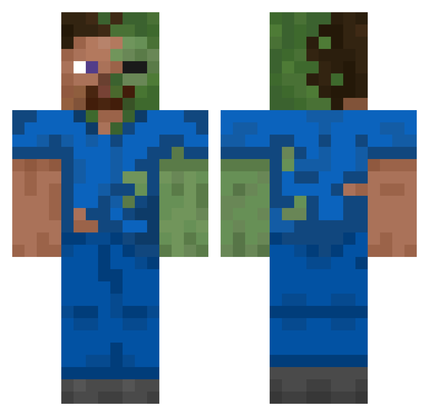 BLJCharmander Minecraft skin, front and back view