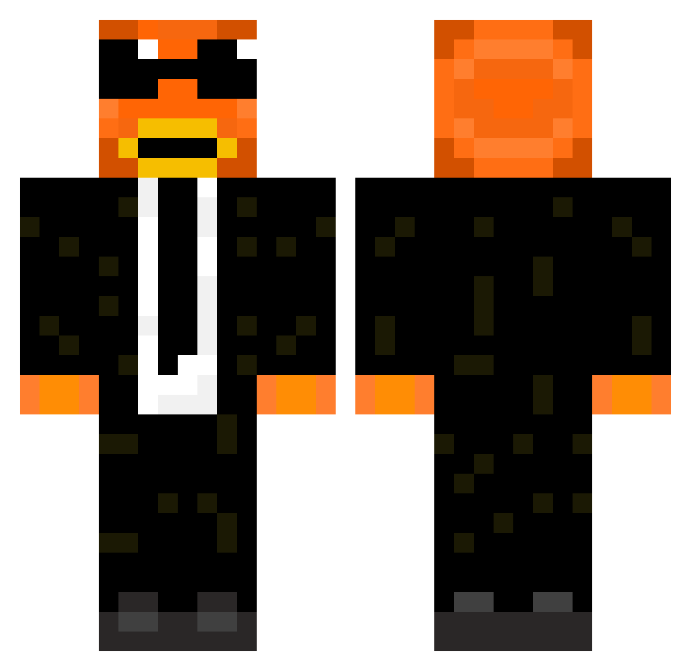 Wantedassass1n7 Minecraft skin, front and back view