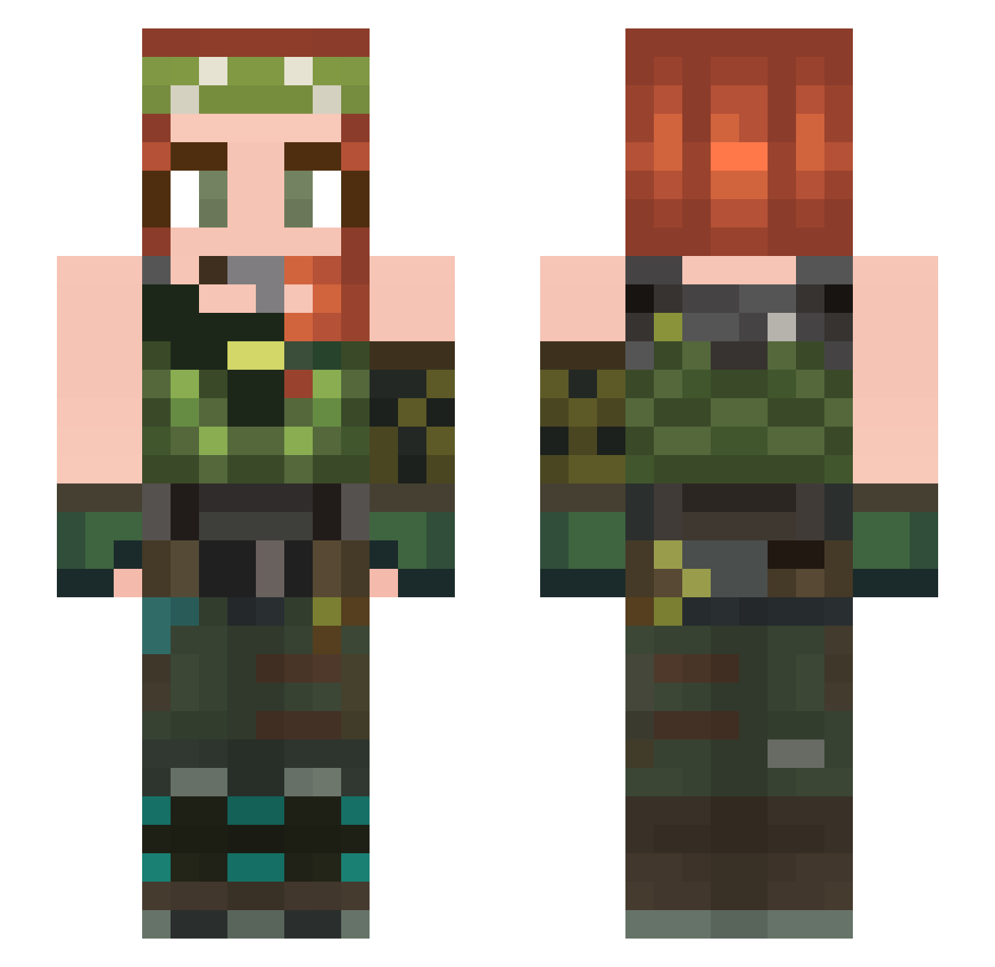 Incor Minecraft skin, front and back view