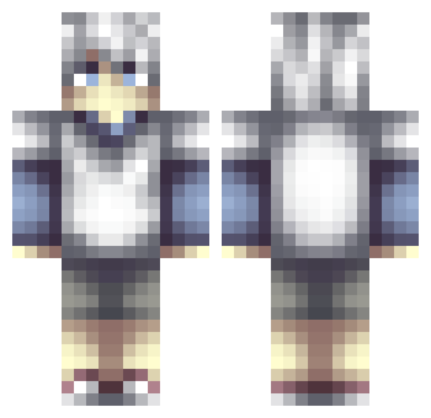 Levi_lmaoo Minecraft skin, front and back view