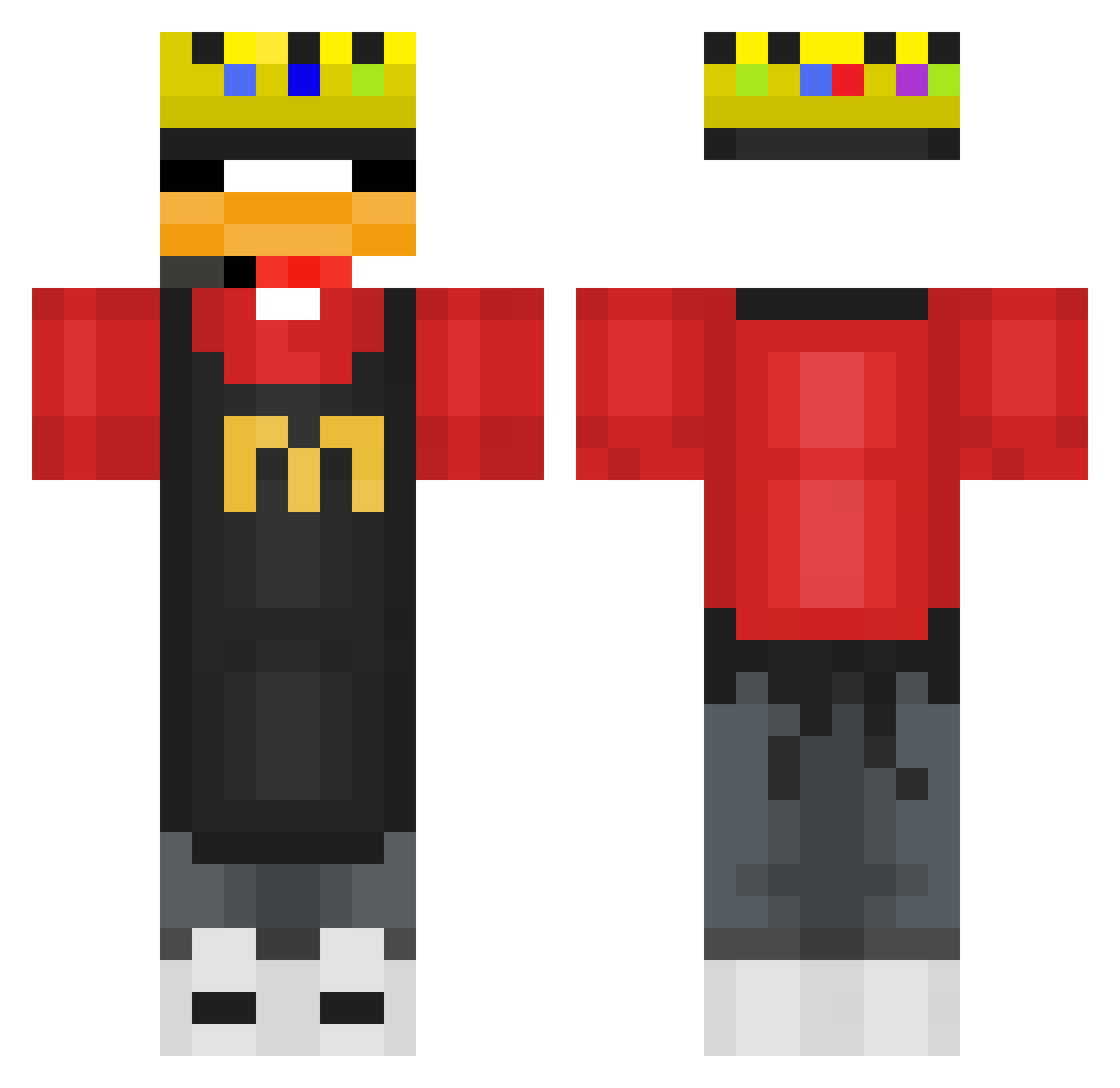 MasterObiWan Minecraft skin, front and back view