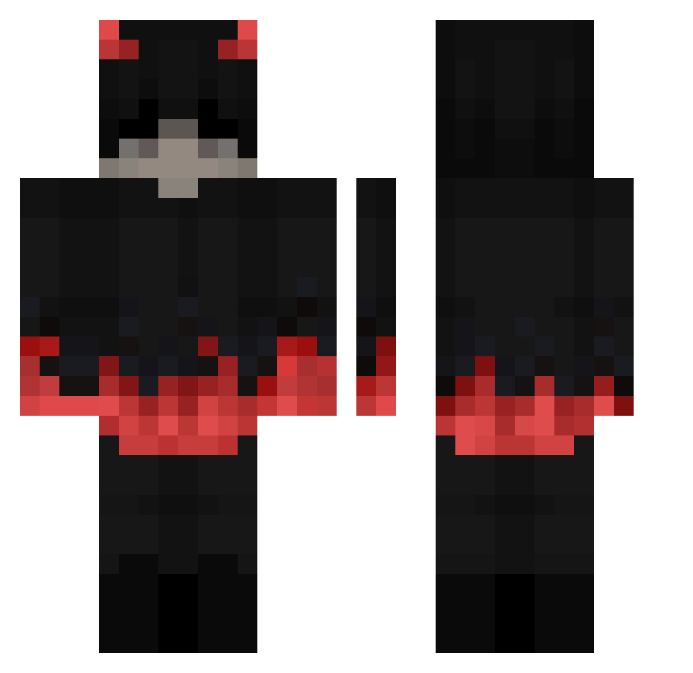 senpaiiMi Minecraft skin, front and back view