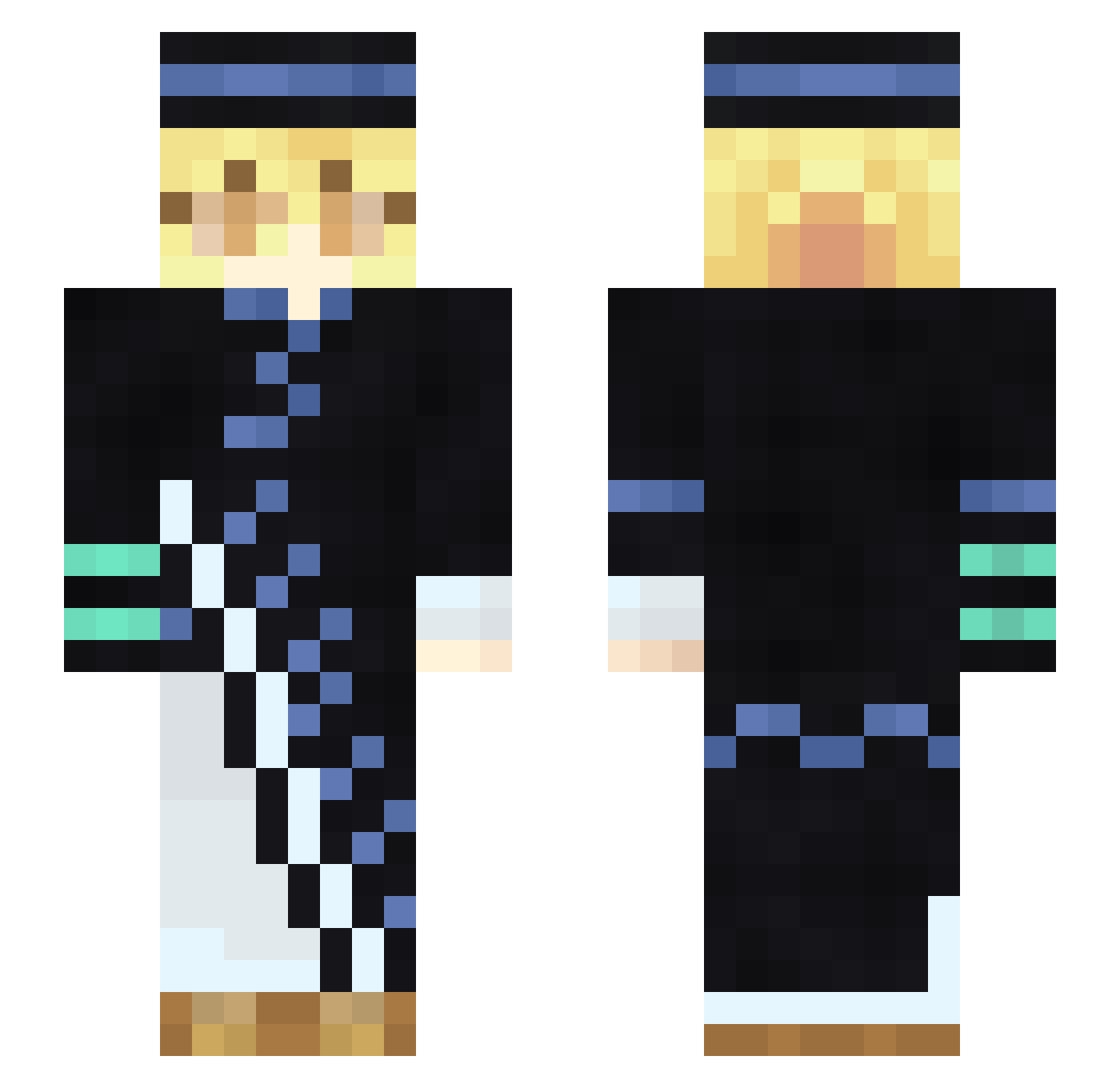 BaekMoon_ Minecraft skin, front and back view