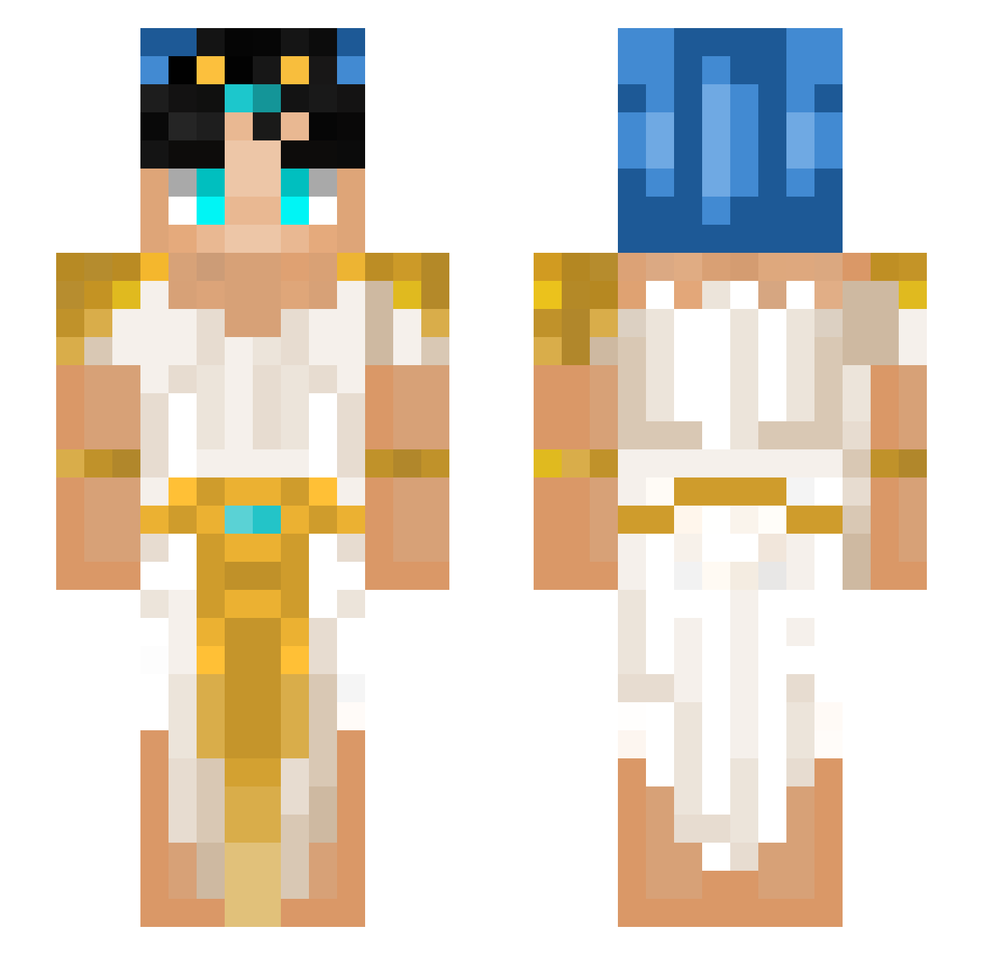 Serpent08 Minecraft skin, front and back view