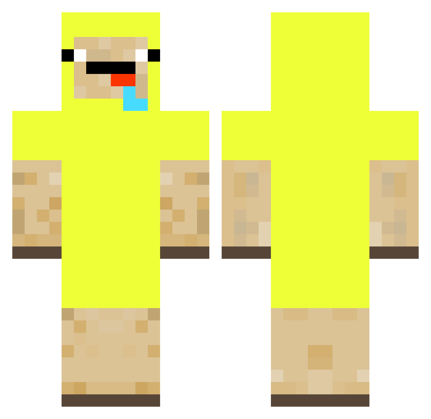 Benkura Minecraft skin, front and back view