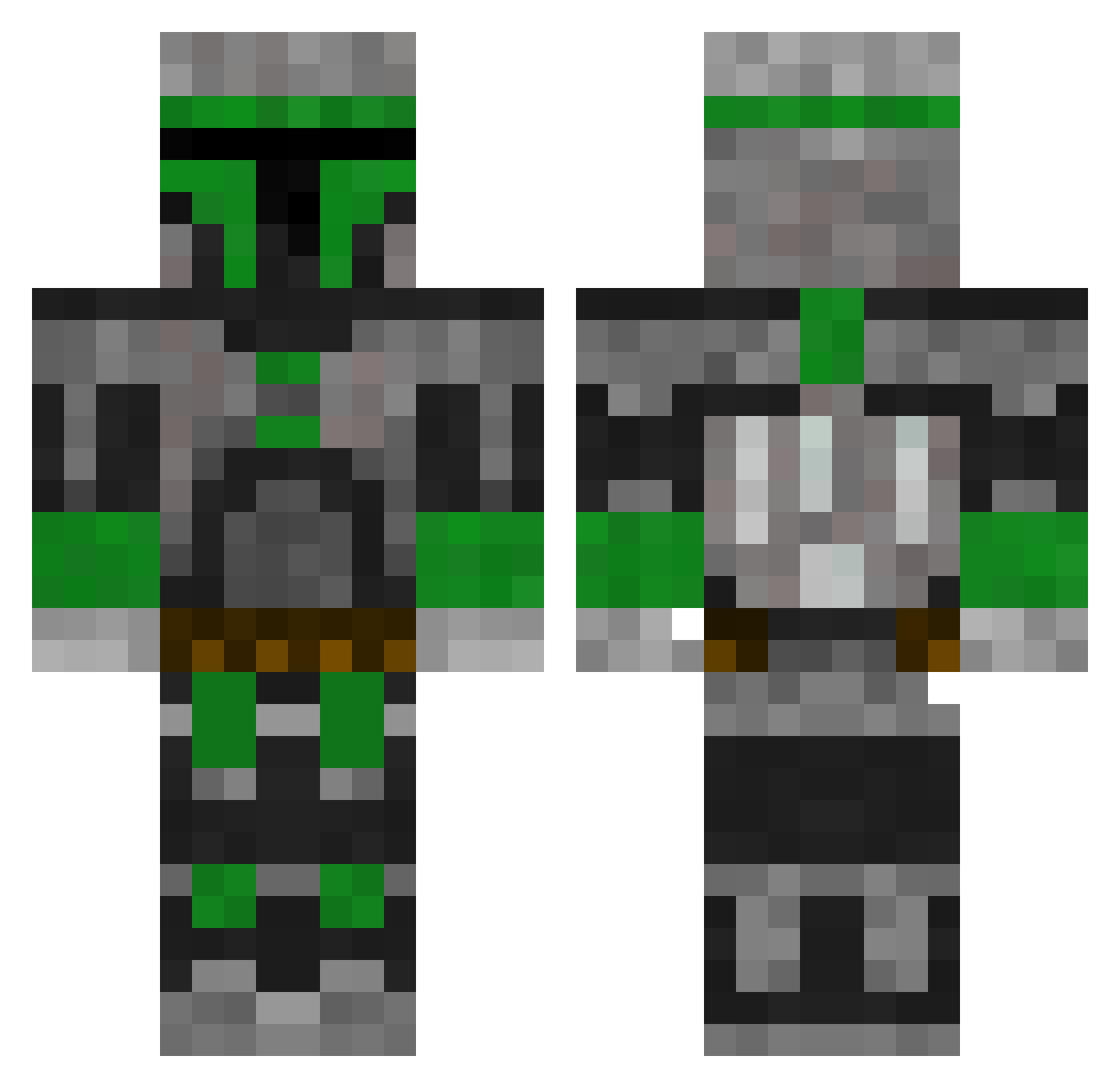 Wolfie_07 Minecraft skin, front and back view