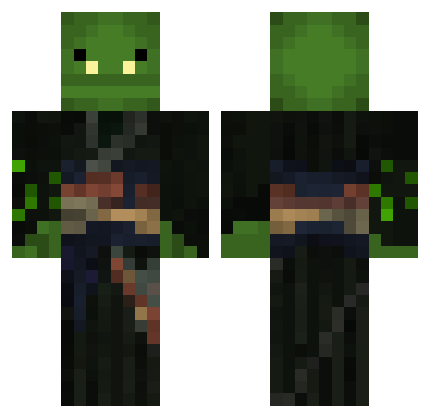 scb56689 Minecraft skin, front and back view