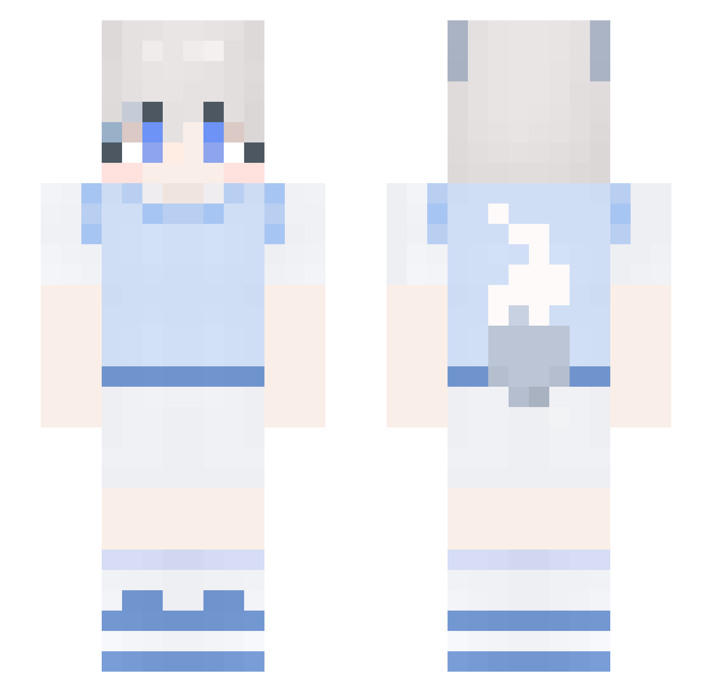 FeelmeonG Minecraft skin, front and back view