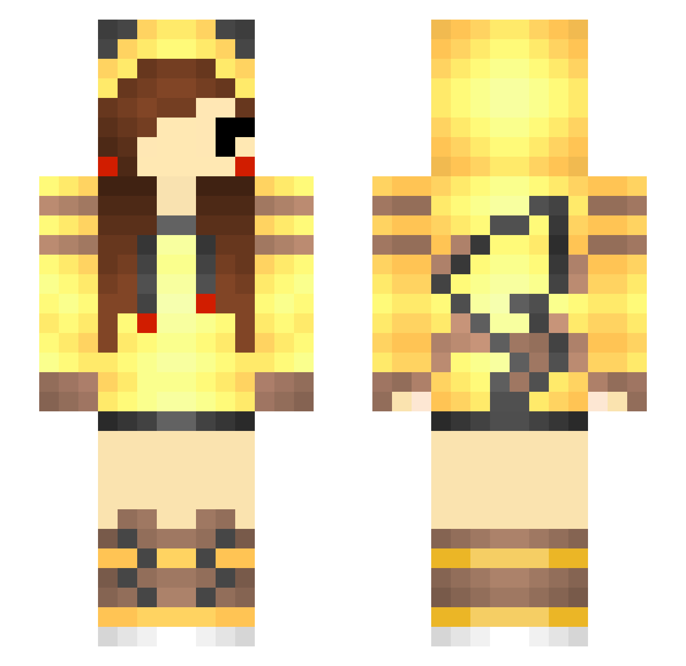 Howish Minecraft skin, front and back view