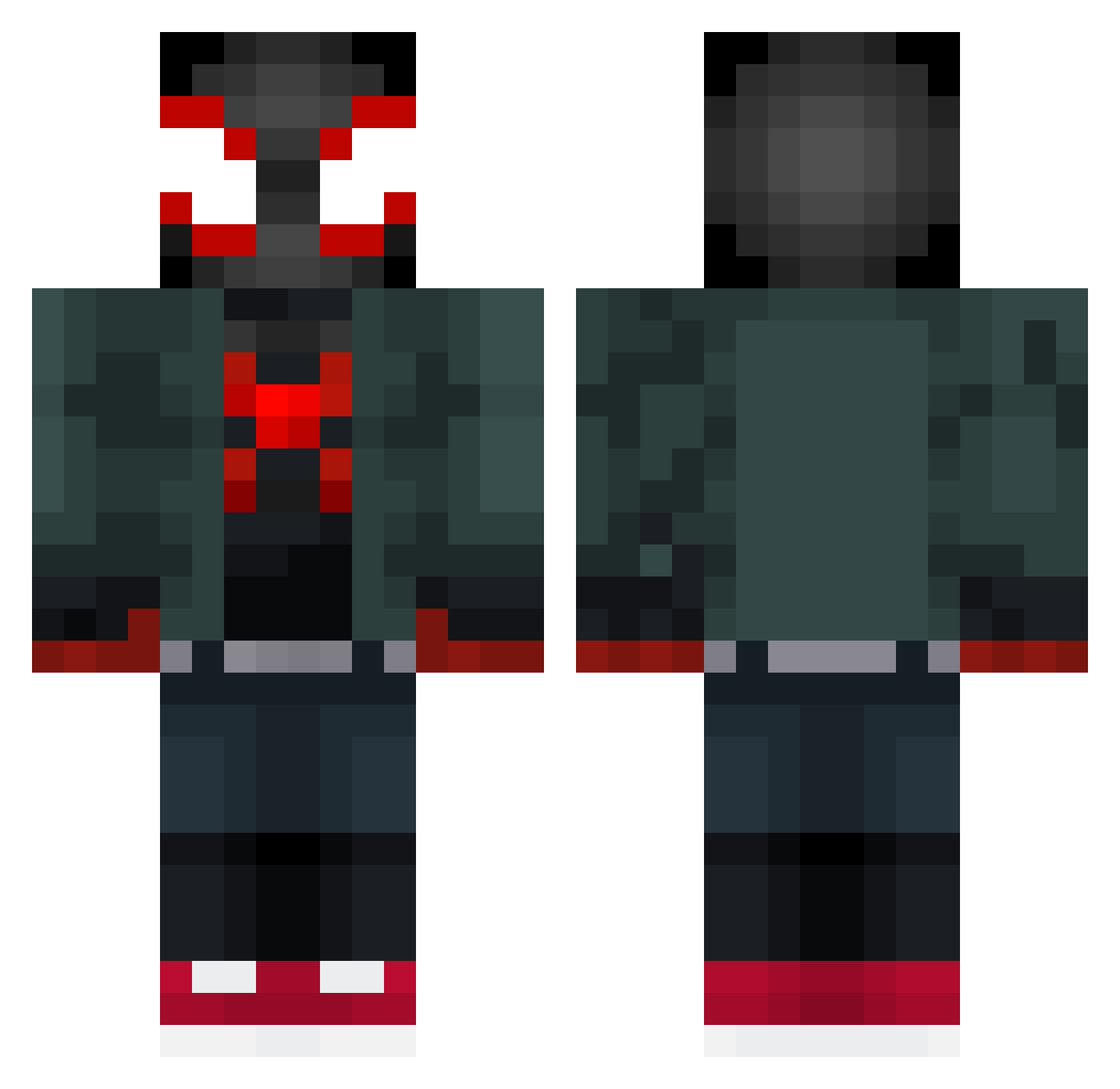 luniverse_ Minecraft skin, front and back view
