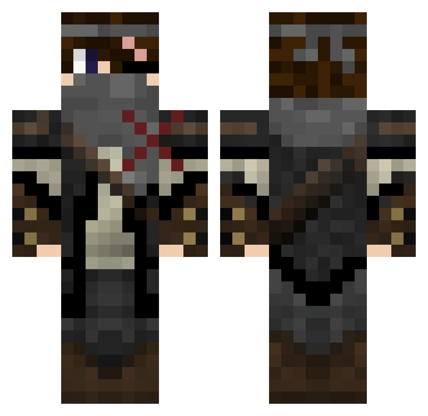 Ketonium Minecraft skin, front and back view