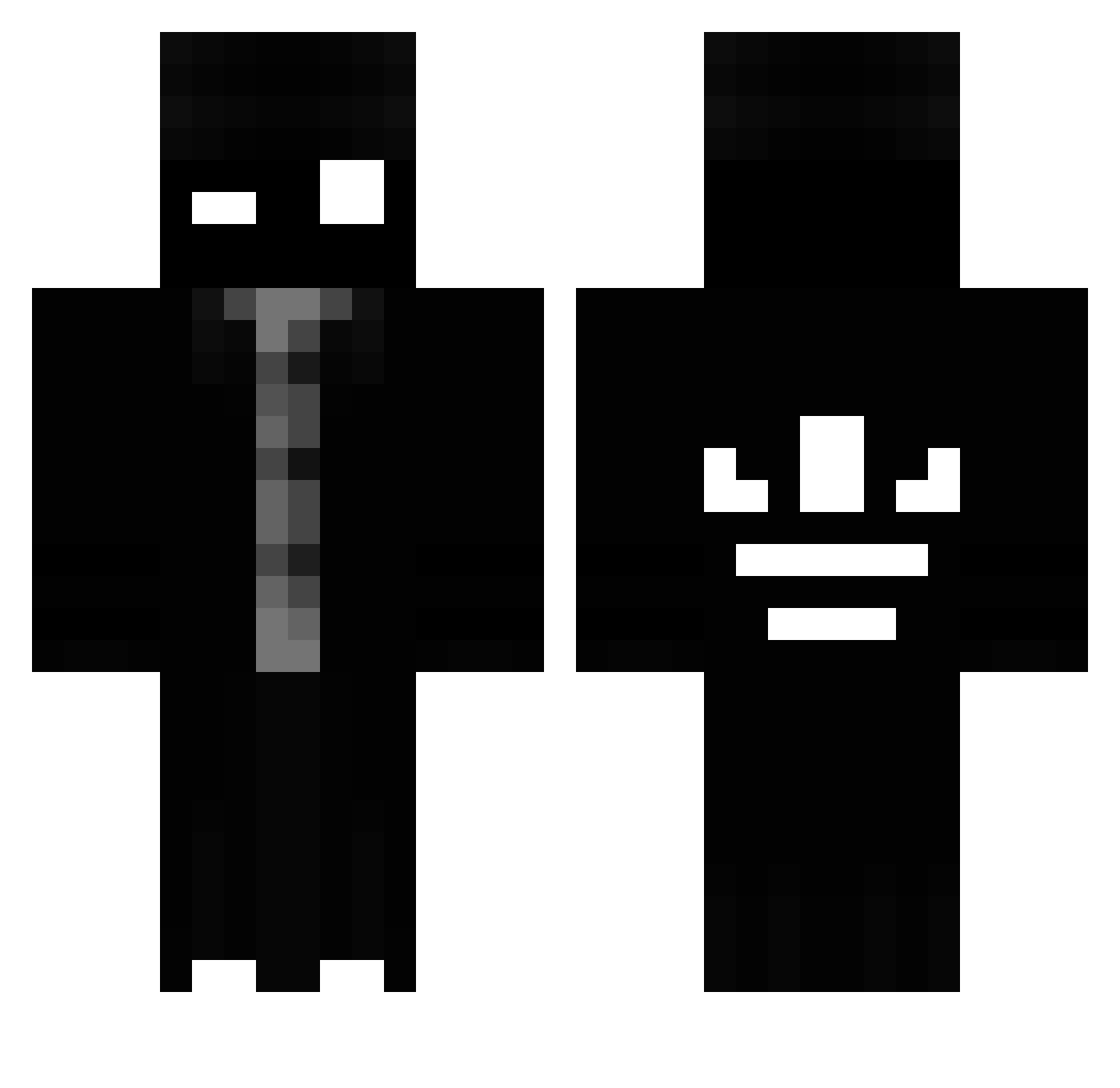 KR_minus Minecraft skin, front and back view