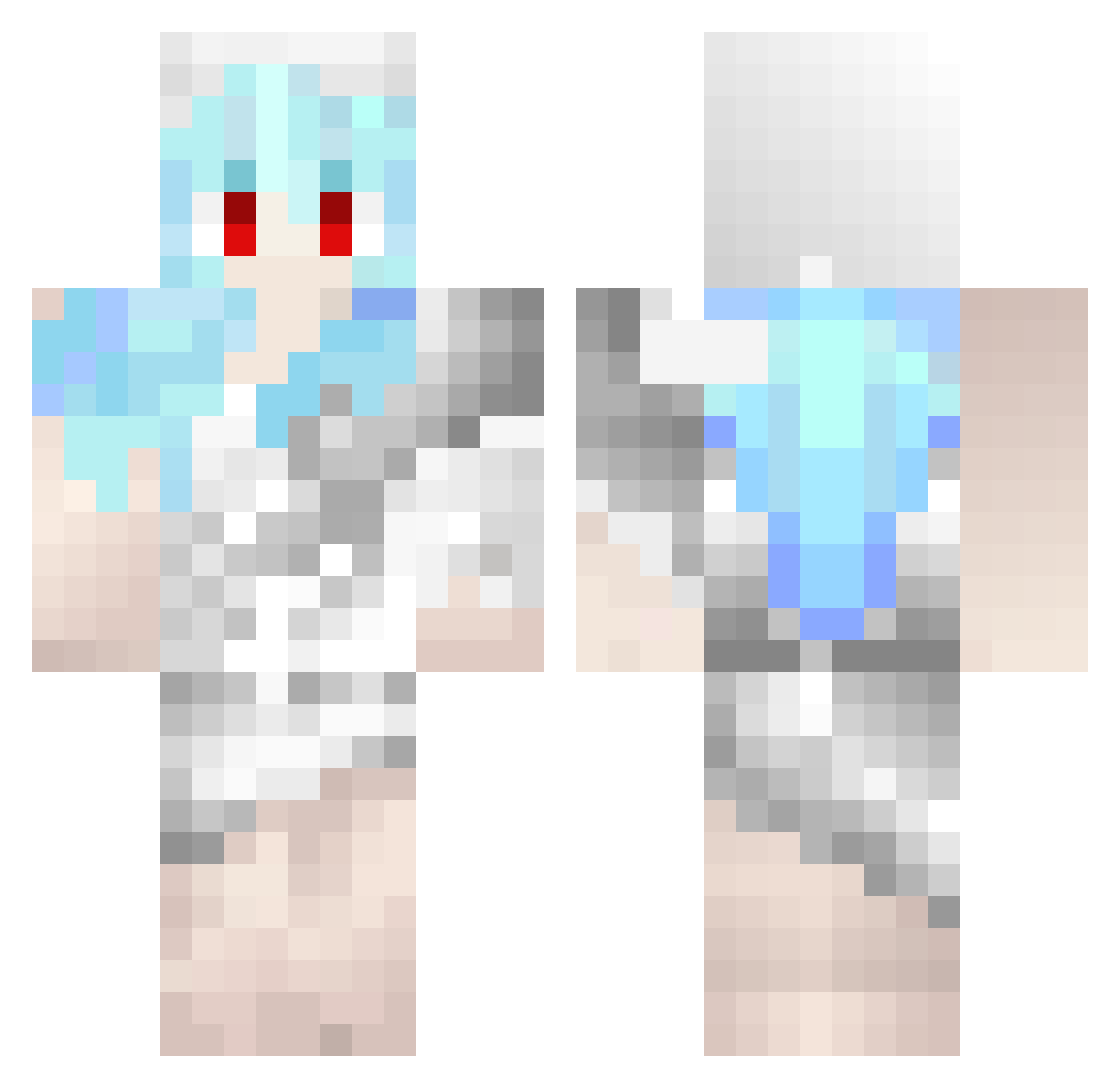 krultear Minecraft skin, front and back view
