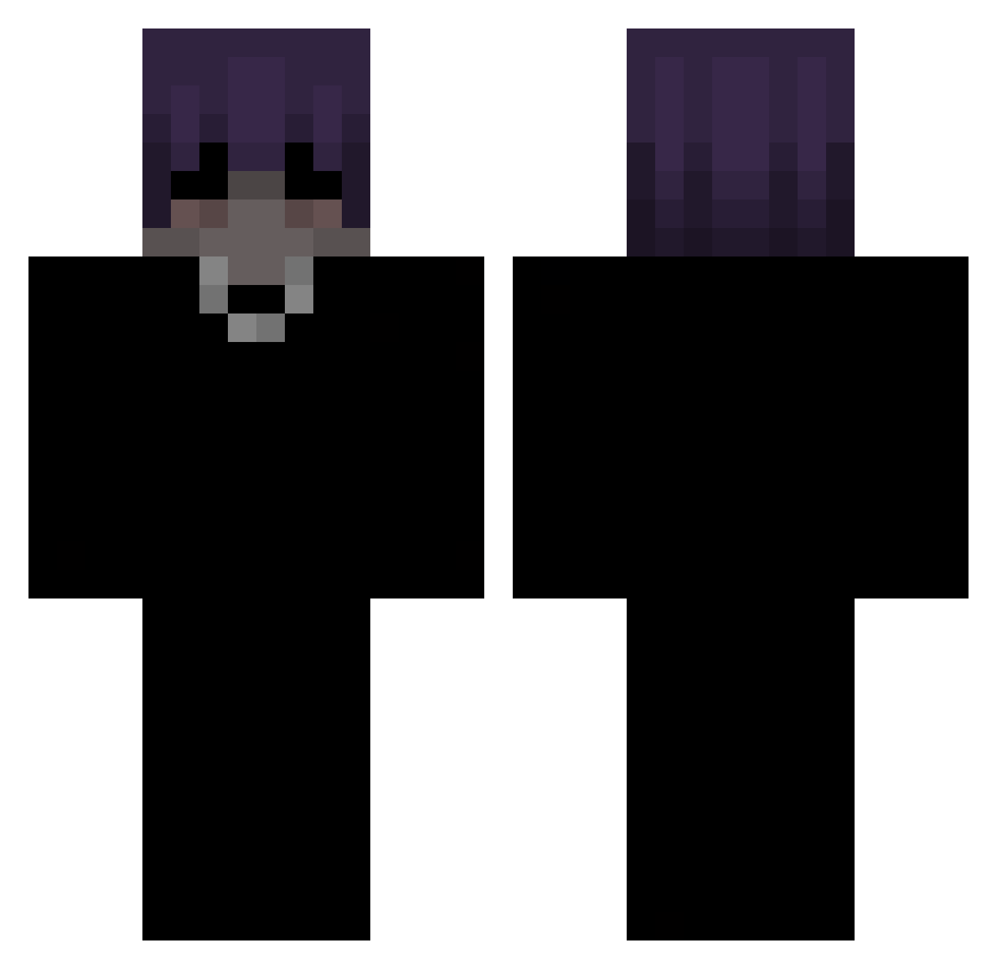vxnuscutepunch Minecraft skin, front and back view