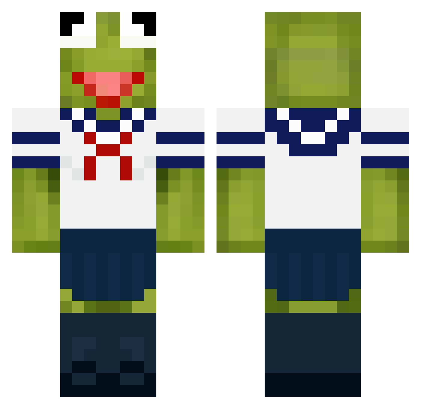_JustHacking_ Minecraft skin, front and back view