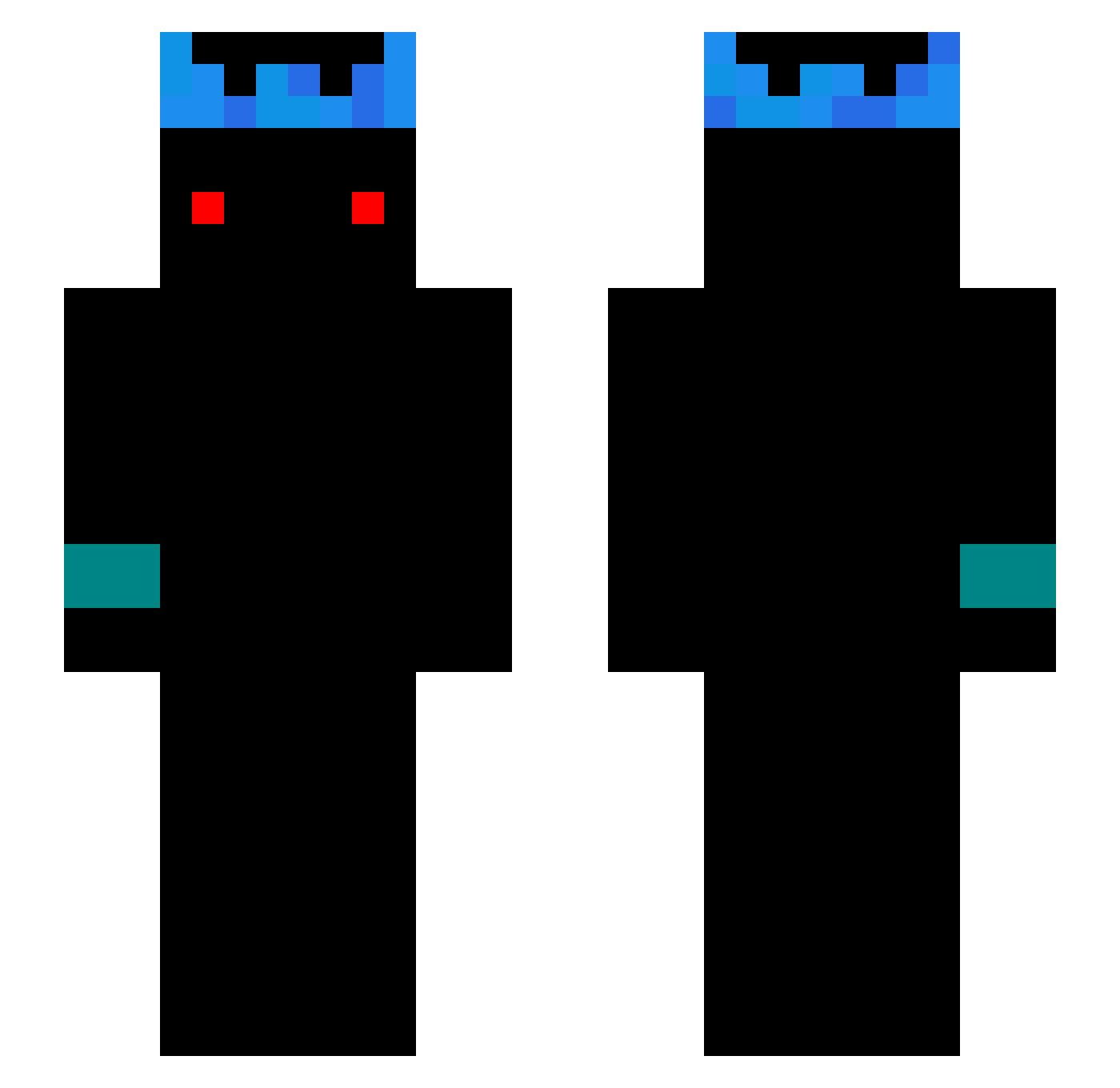 Shadyrowdy Minecraft skin, front and back view