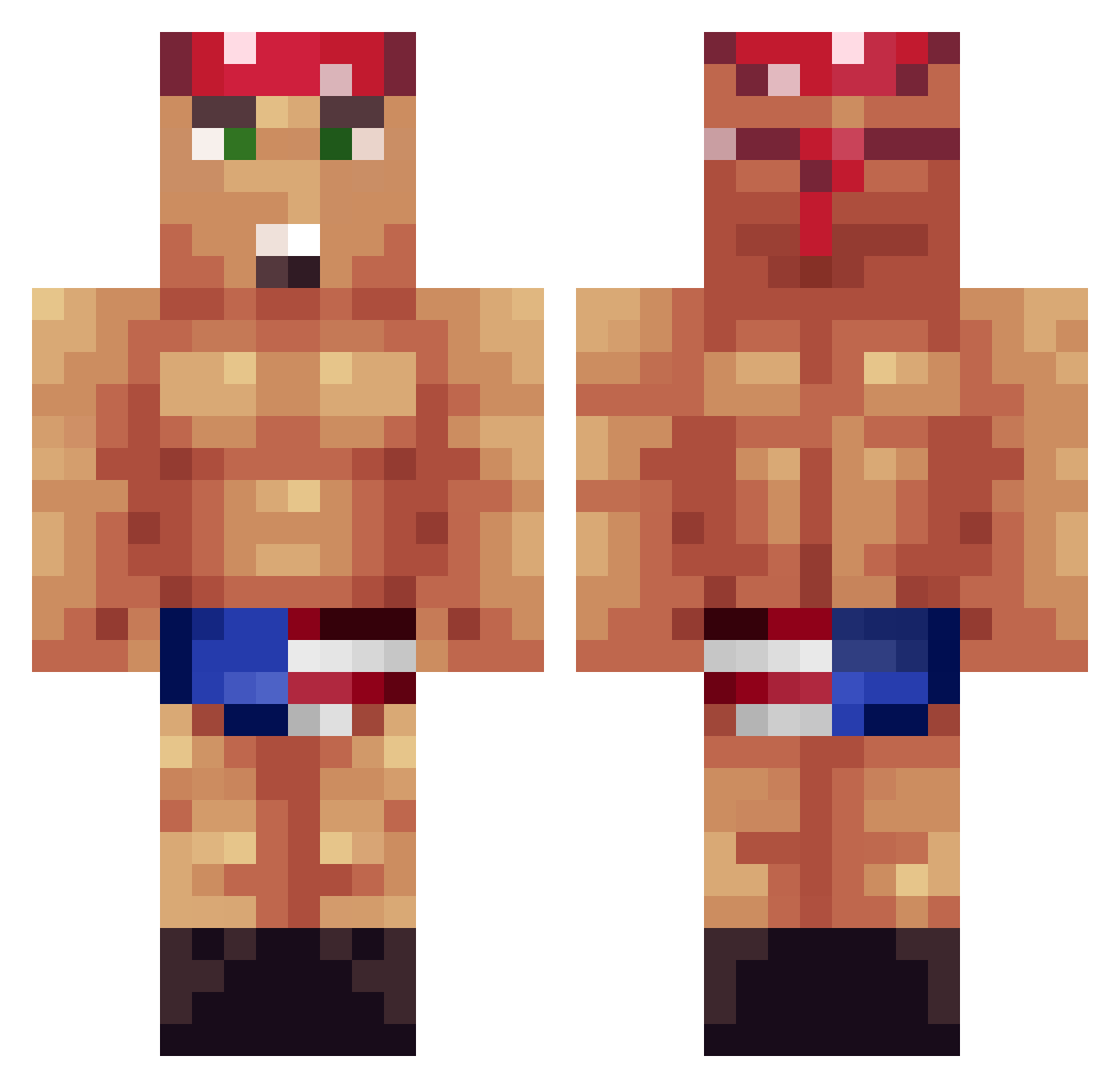 _MDJ Minecraft skin, front and back view
