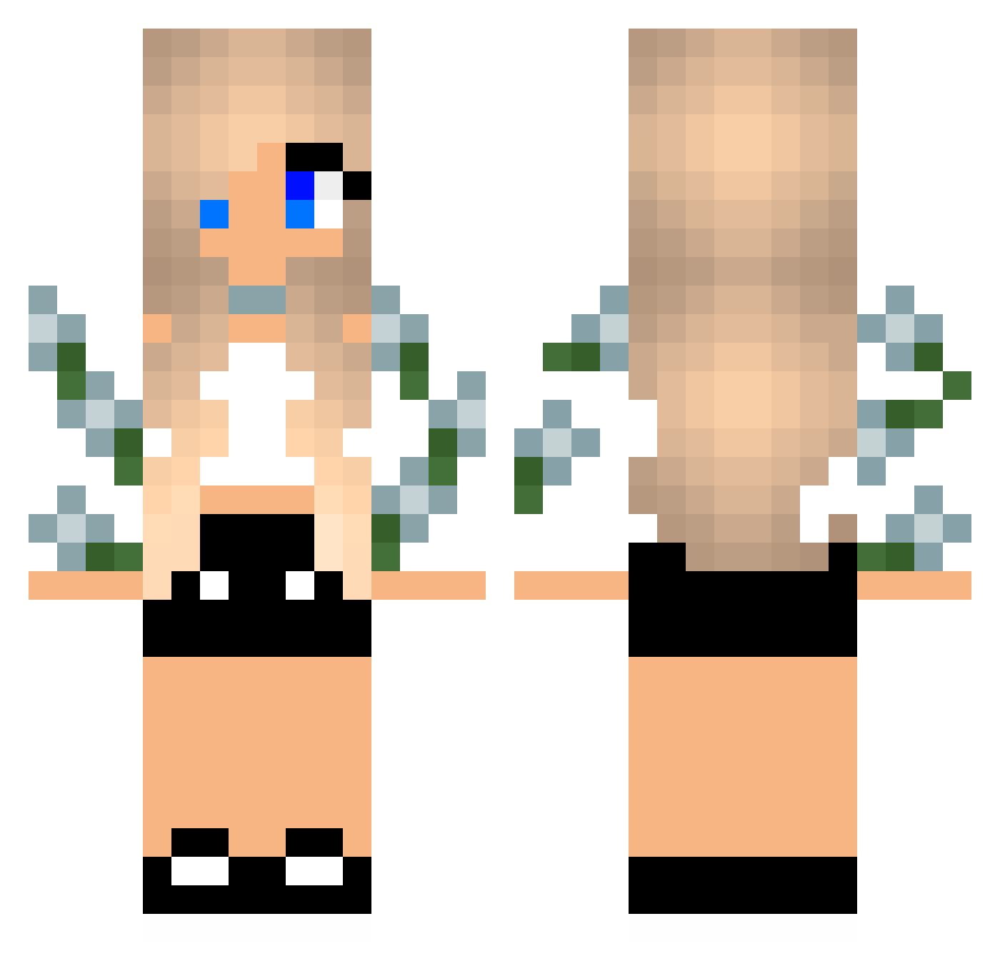 Mat_Nor Minecraft skin, front and back view
