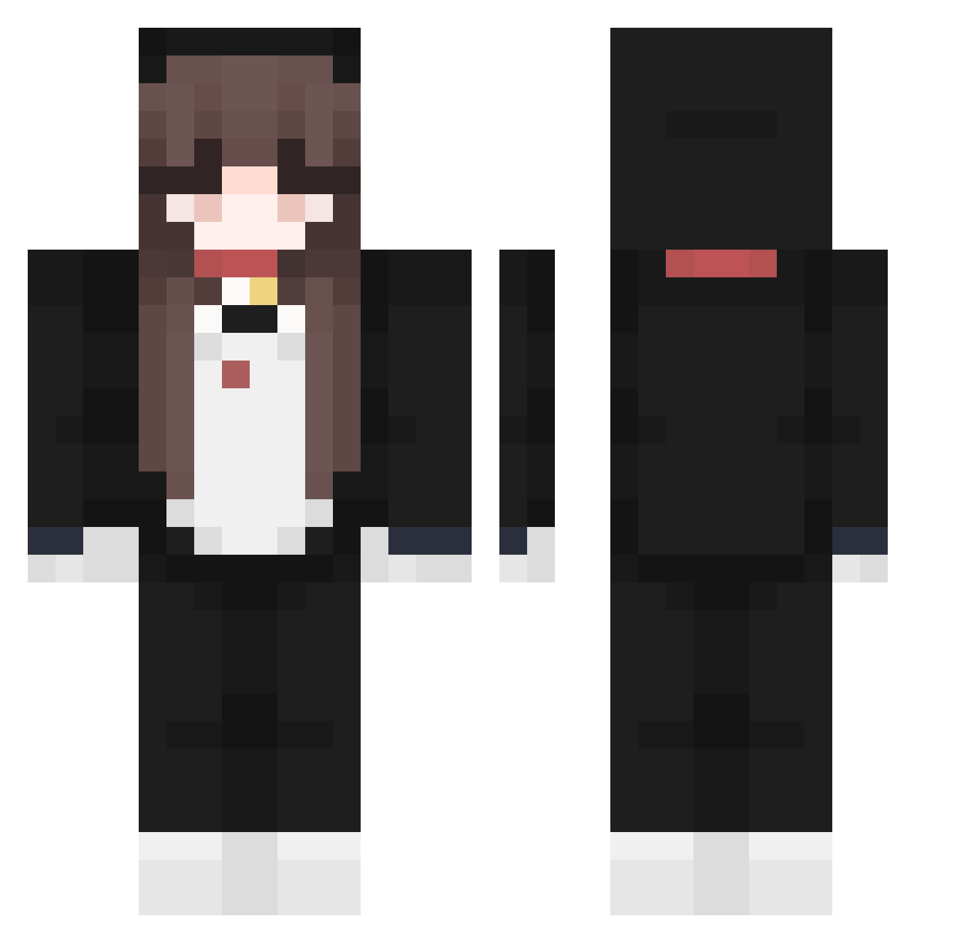 Thanksy Minecraft skin, front and back view