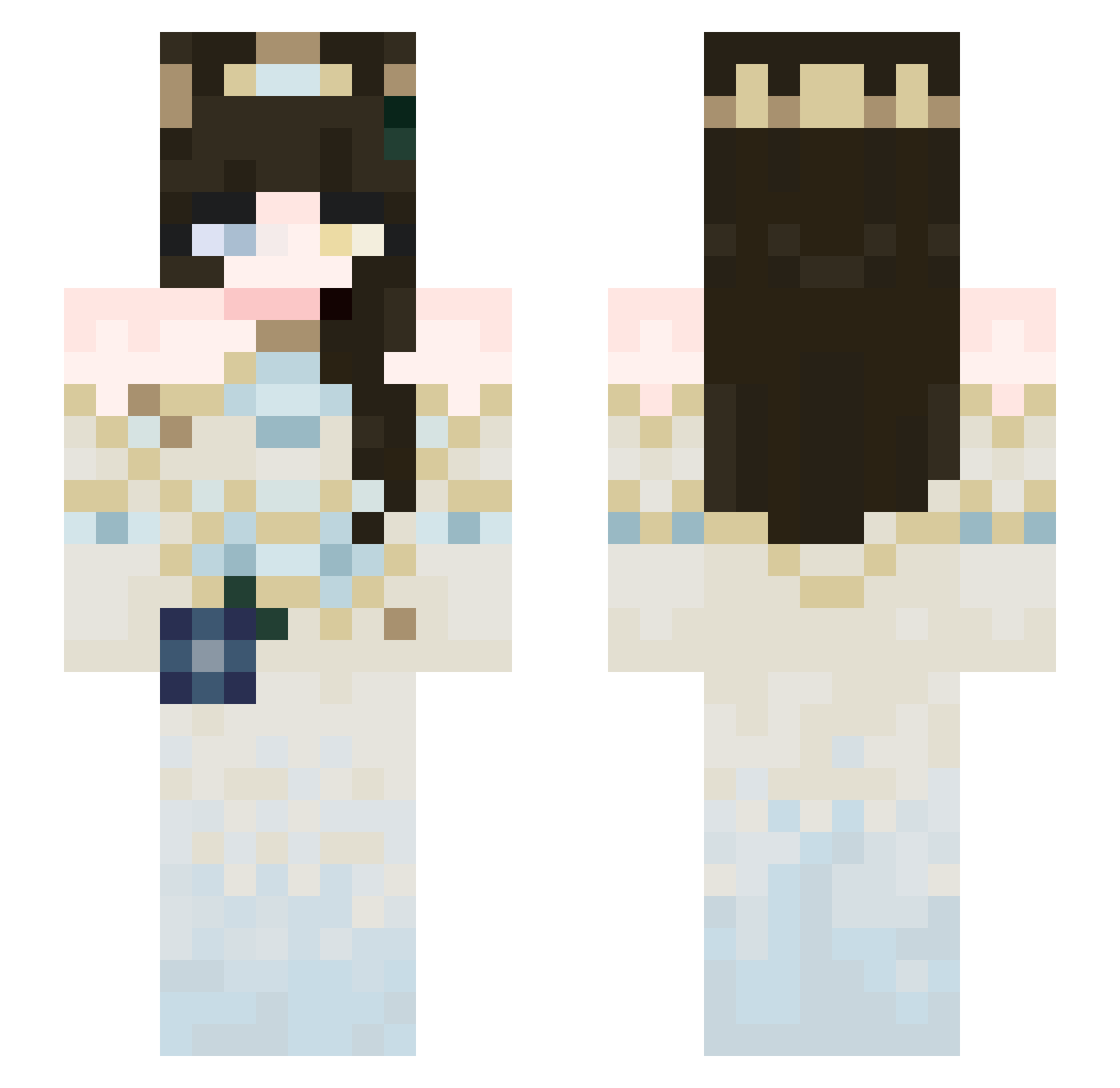 GreedyLueny27 Minecraft skin, front and back view