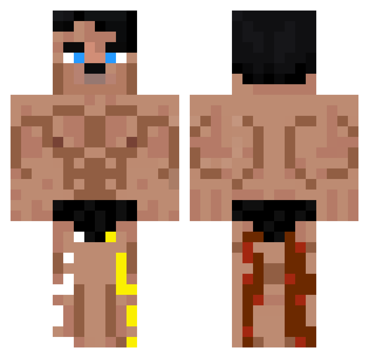 franz10000 Minecraft skin, front and back view