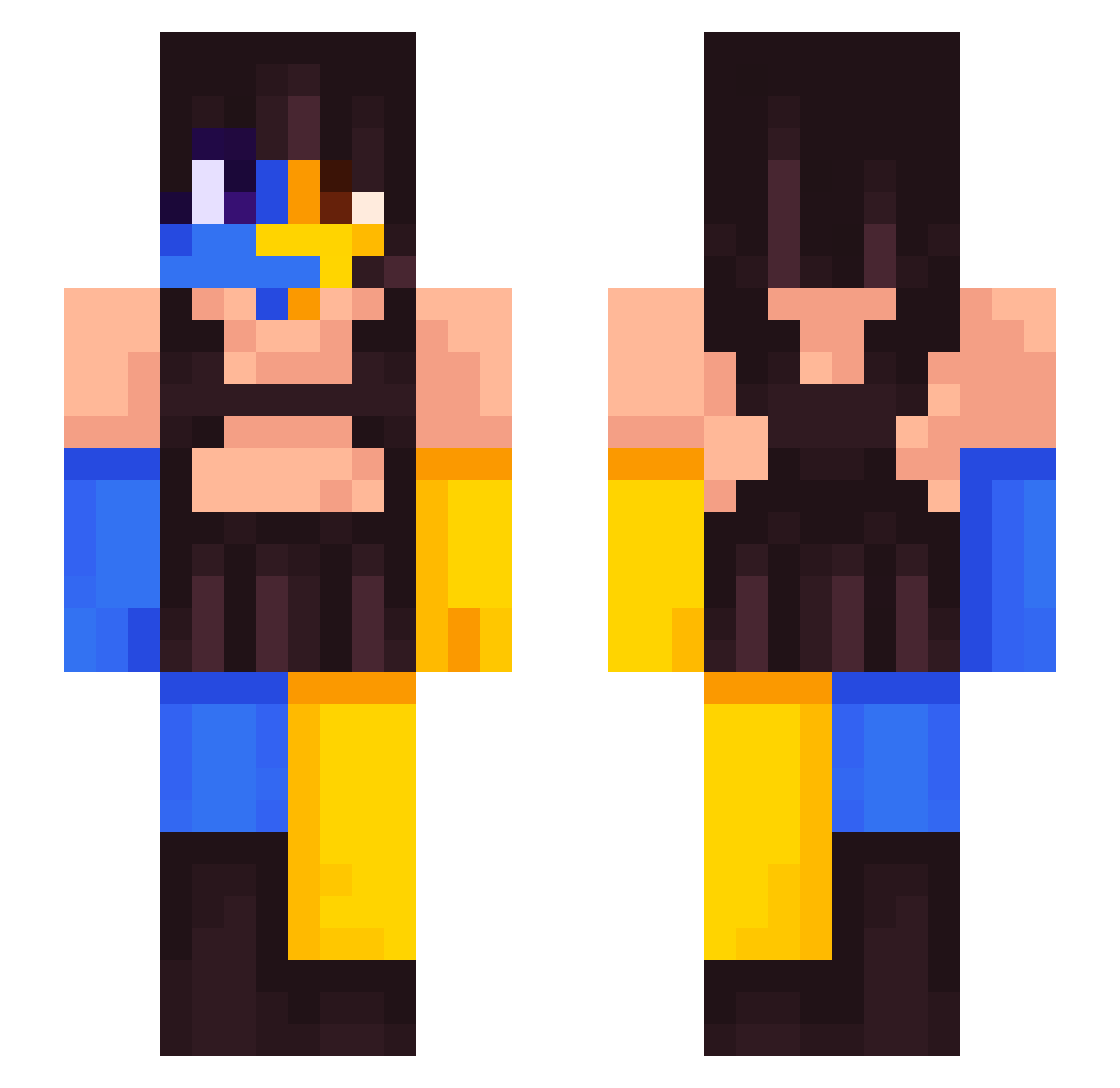 LeoSoui Minecraft skin, front and back view