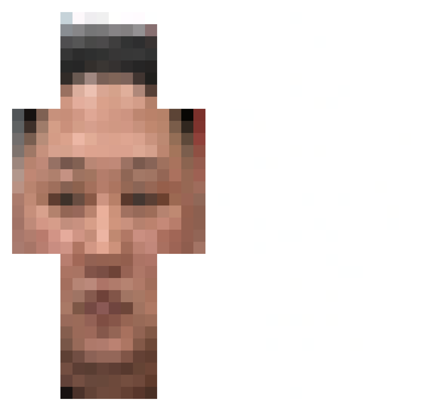 Johnnccy Minecraft skin, front and back view