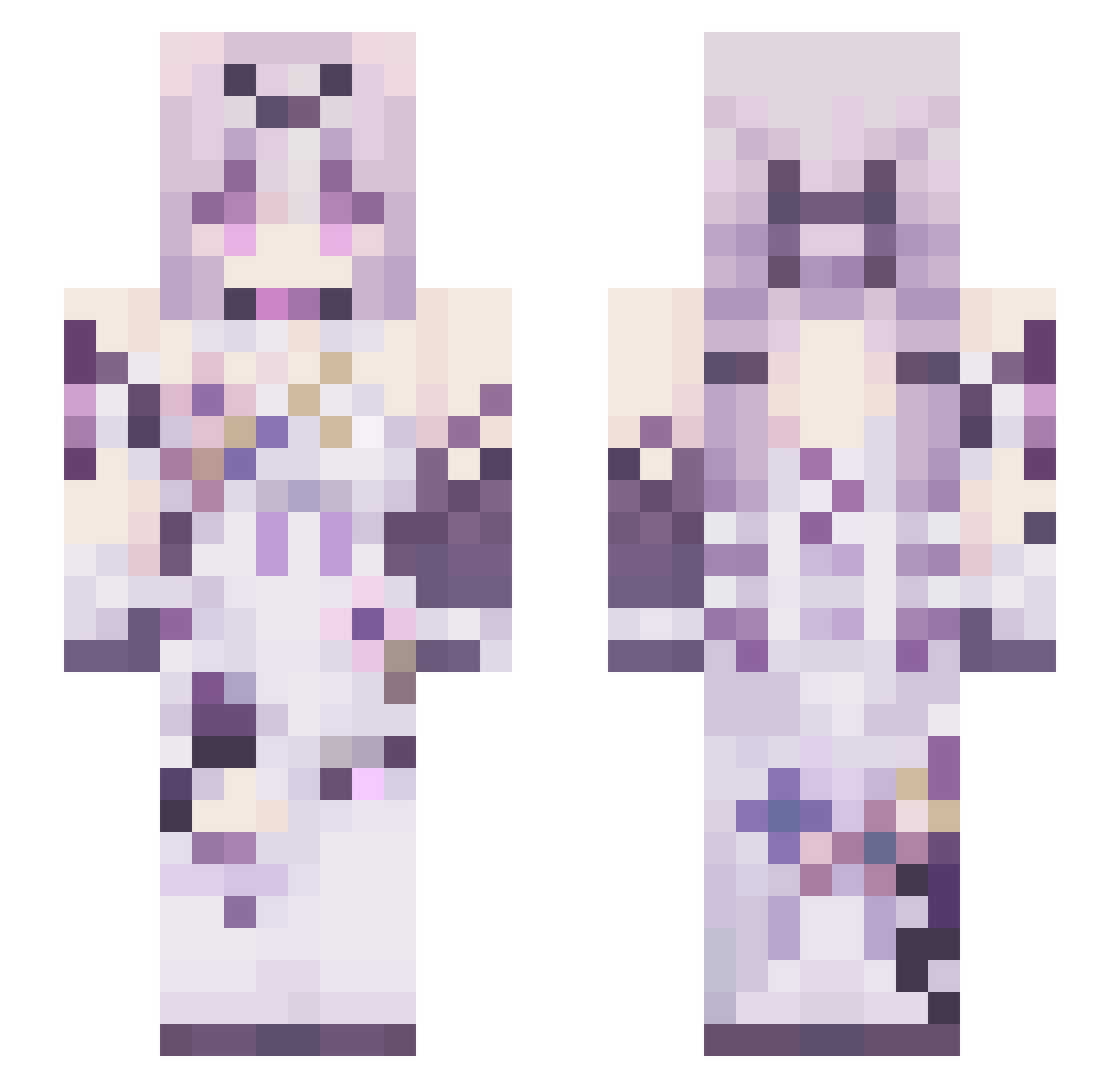 Wildburd Minecraft skin, front and back view