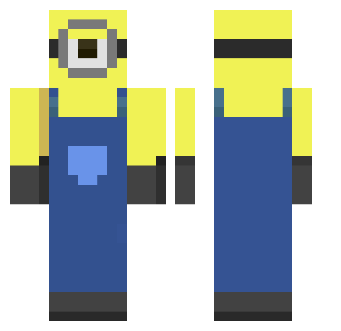 DilanTheSaint Minecraft skin, front and back view
