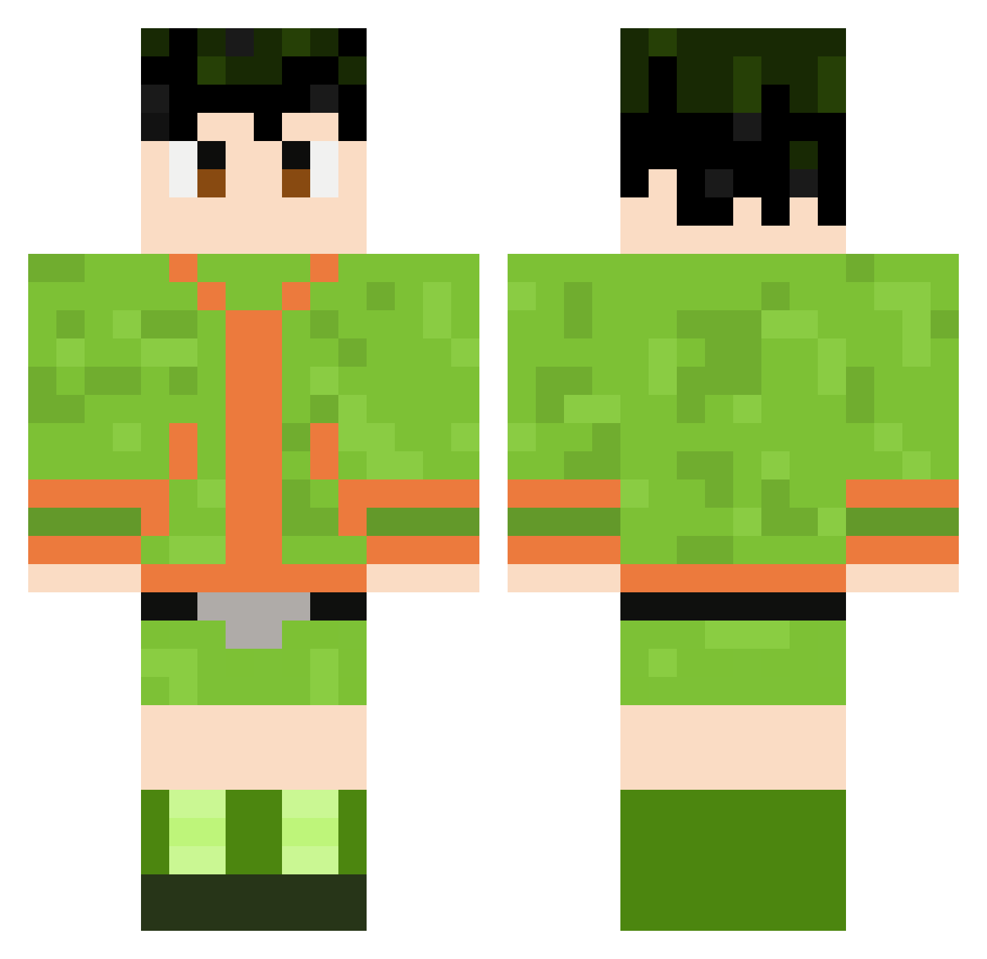 Gooofi Minecraft skin, front and back view