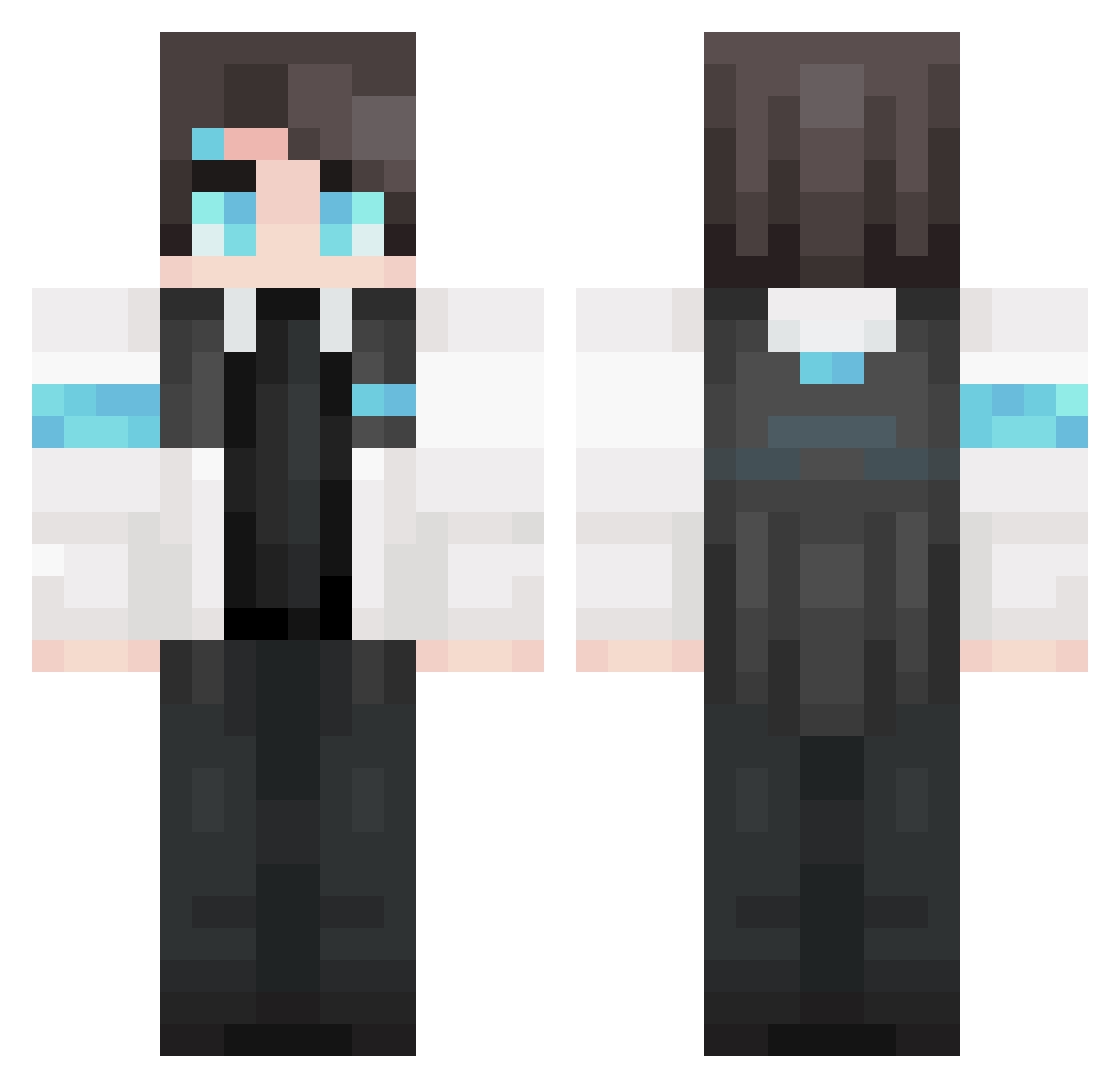 batsink Minecraft skin, front and back view